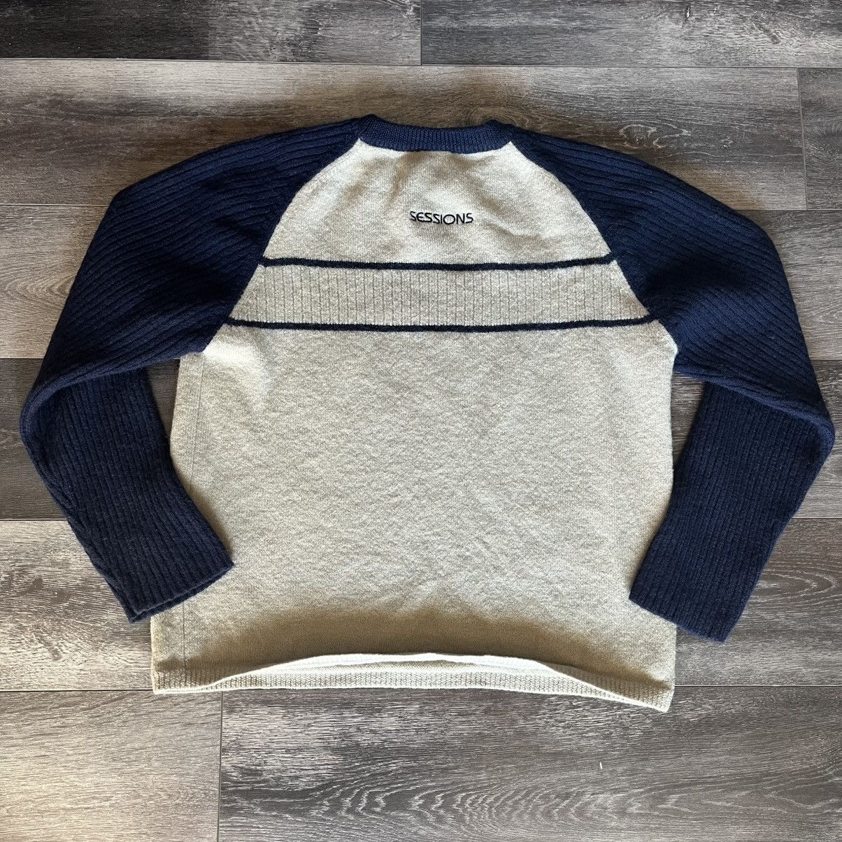 Sessions Vintage 2000s Sessions Point Zero Skater Stripe Wool Sweater Size US S / EU 44-46 / 1 - 2 Thumbnail