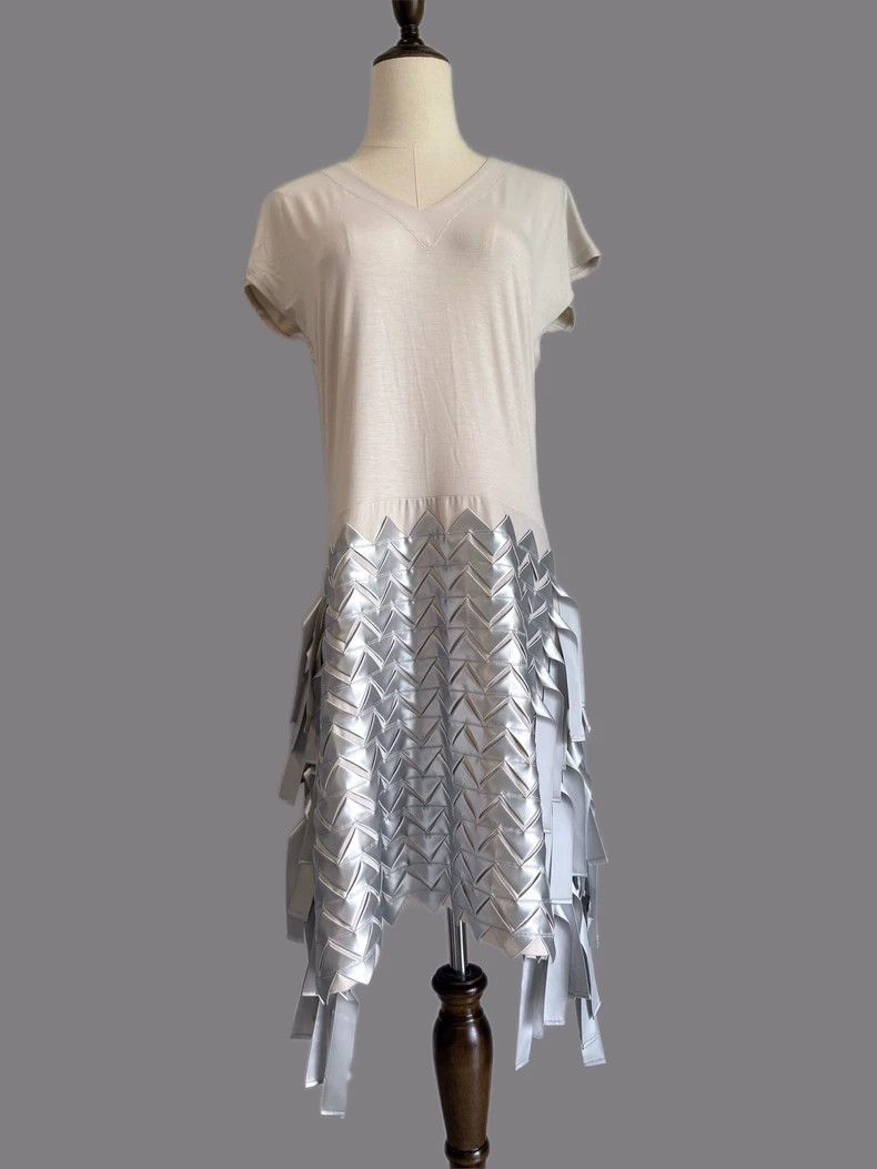 Issey Miyake Issey Miyake size:2 Grey ribbon woven dress Size XS / US 0-2 / IT 36-38 - 5 Thumbnail