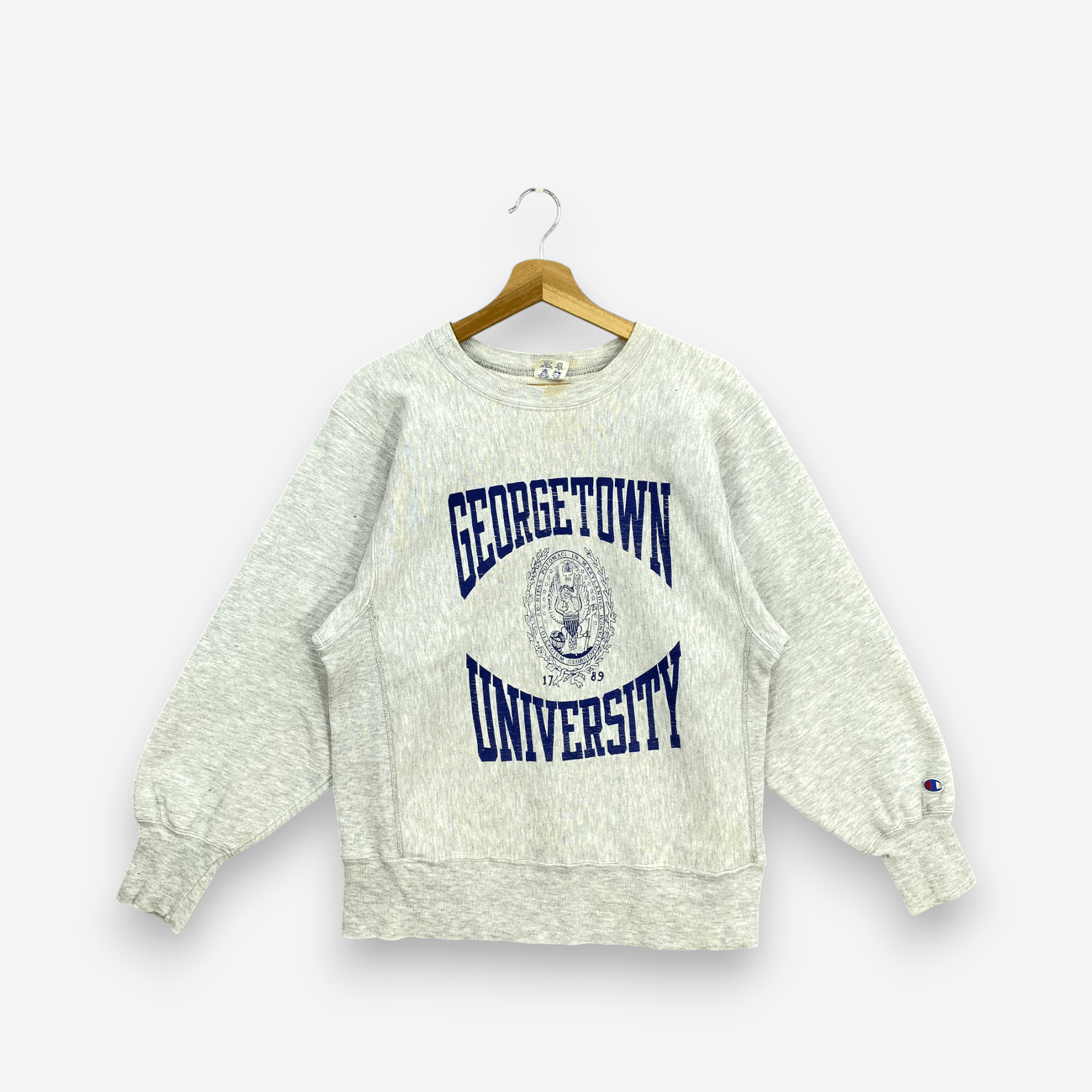 Champion Vintage 70s Champions Reverse Weave Georgetown Univ Sweater Size US M / EU 48-50 / 2 - 1 Thumbnail