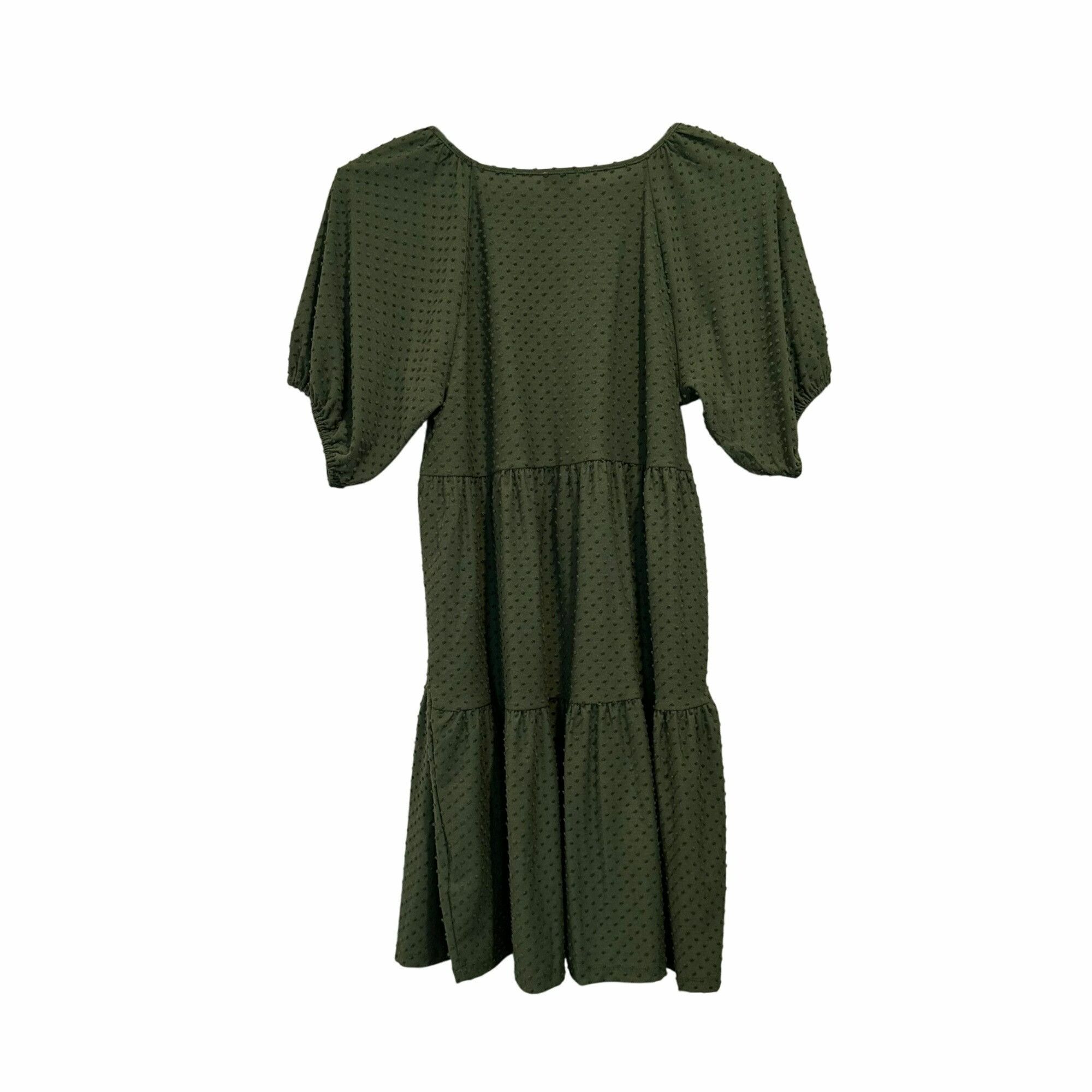 J.Crew ✨J.Crew Size M Women's Casual Green Textured Short Sleeve Dr Size M / US 6-8 / IT 42-44 - 2 Thumbnail