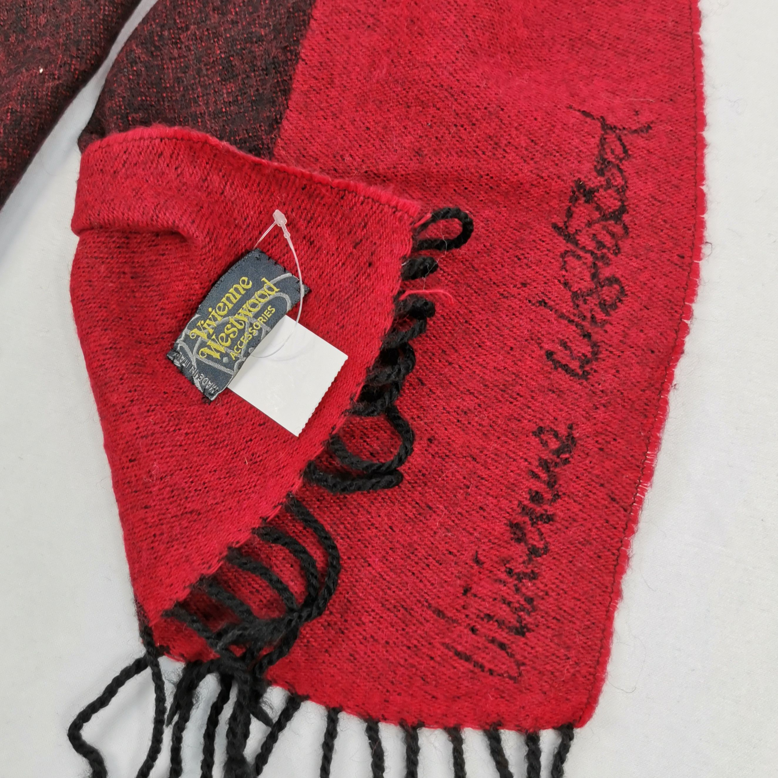 Vintage × Vivienne Westwood Vintage VIVIENNE WESTWOOD Orbs Scarf Muffler Wool Scarves Size ONE SIZE - 4 Thumbnail