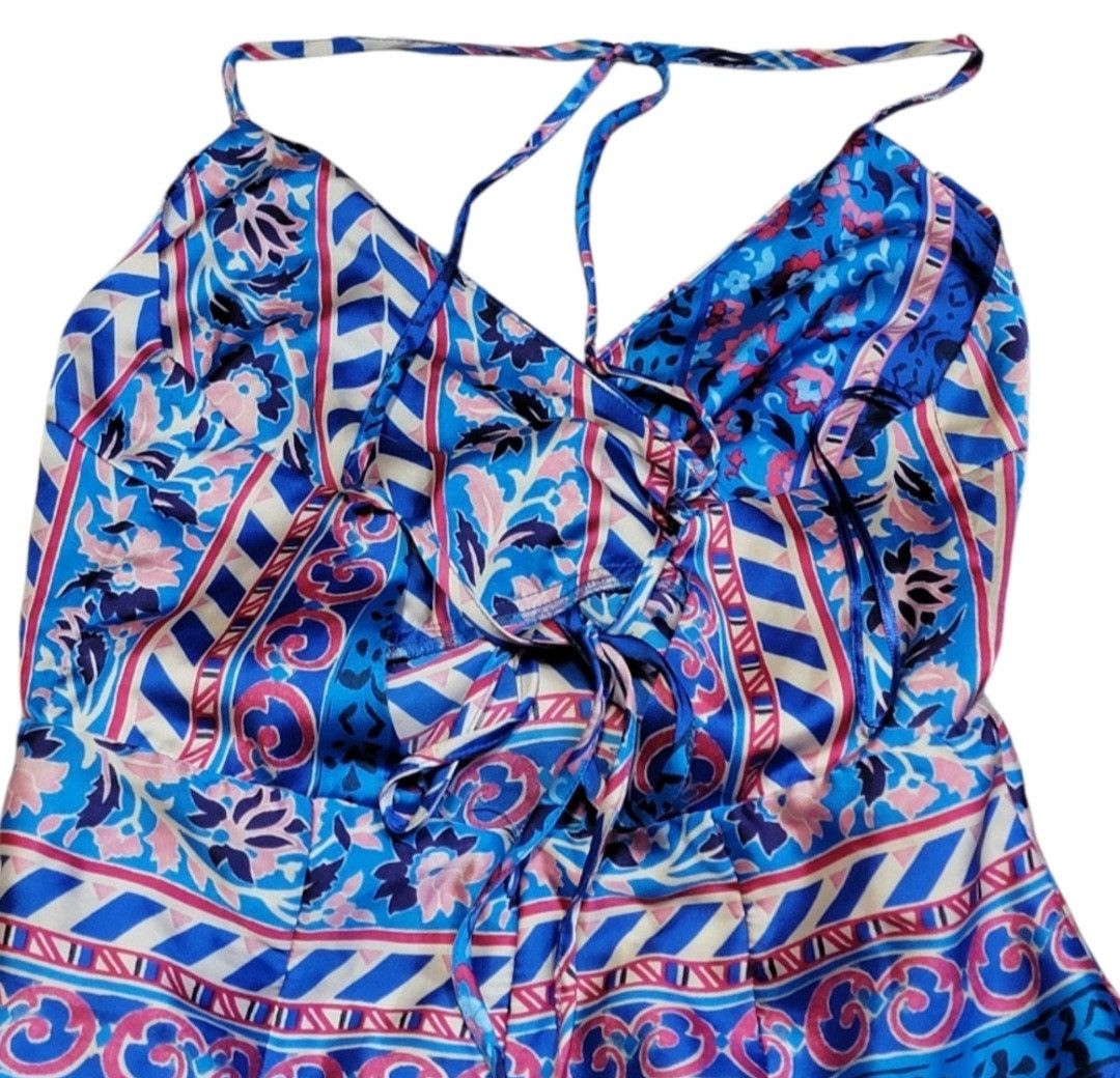 Zara ZARA Strappy Paisley Floral Print Scarf Mini Dress Size S / US 4 / IT 40 - 7 Thumbnail