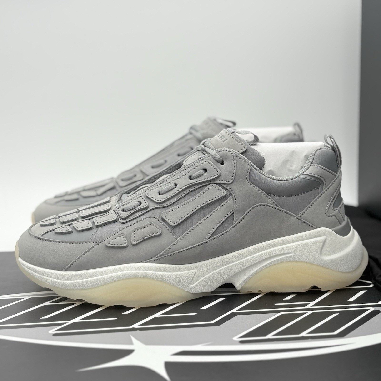 Amiri Amiri Bone Runner ' Grey ' | BRAND NEW! * 100% AUTHENTIC Size US 12 / EU 45 - 1 Thumbnail