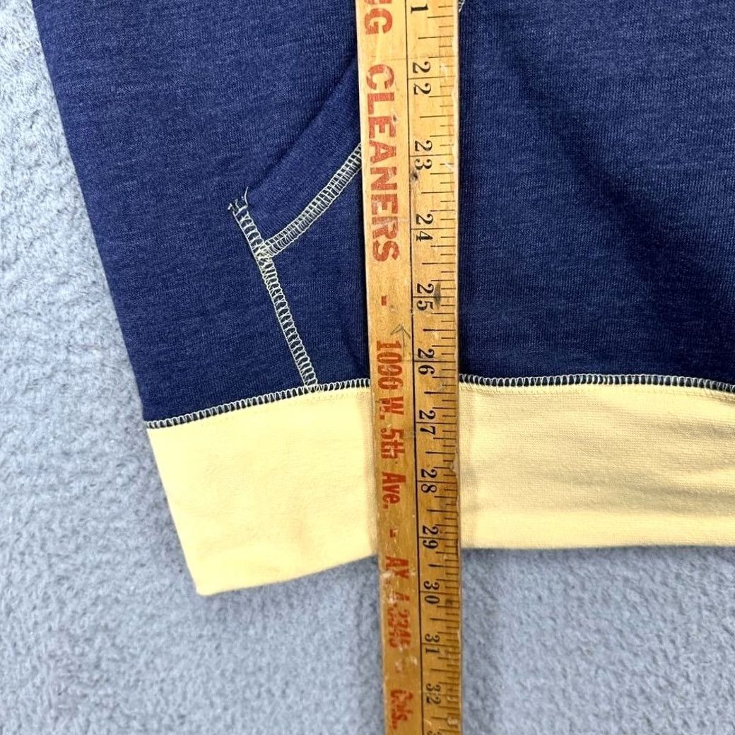 Vintage Pittsburgh Panthers Sweatshirt Mens Large Blue Yellow Pro Edge Hoodie Pocket Raglan Sleeve Ncaa Pitt Panthers Gear Size US L / EU 52-54 / 3 - 7 Thumbnail