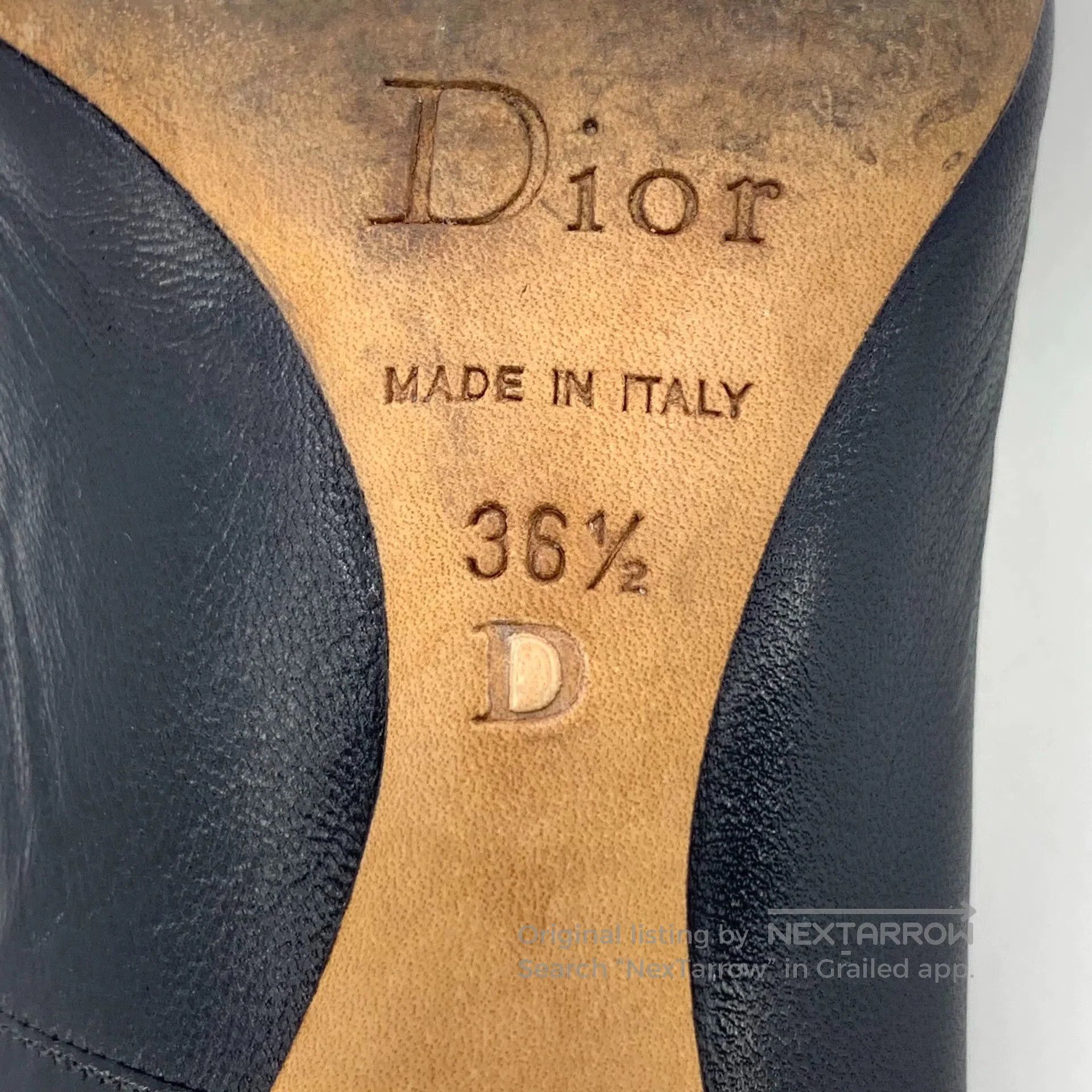 Dior Dior Black Leather Pointed Heels. Size US 5.5 / EU 38 - 6 Thumbnail