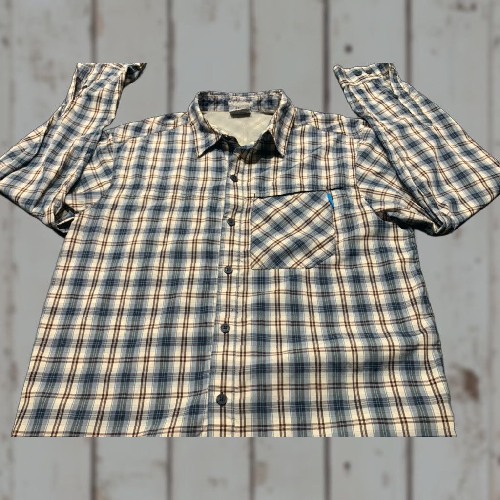 Vintage Columbia Men’s Plaid Shirt Long Sleeve Button-Up Outdoor Fishing All Seasons UV Protection Medium Gray Size US M / EU 48-50 / 2 - 1 Thumbnail