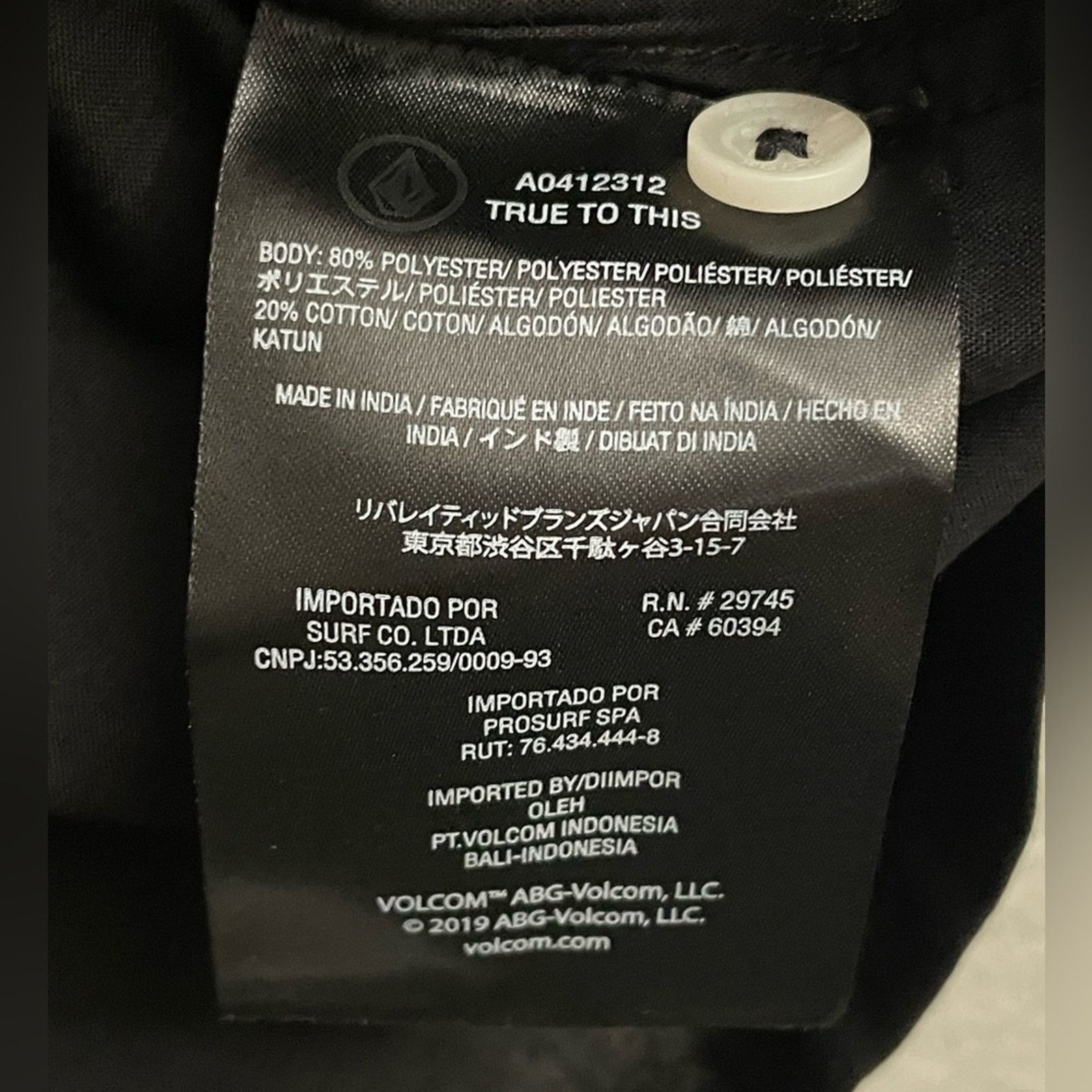 Volcom VOLCOM Men's S/S Button Shirt BARACOSTONE in Black Size XS Size US XS / EU 42 / 0 - 7 Thumbnail