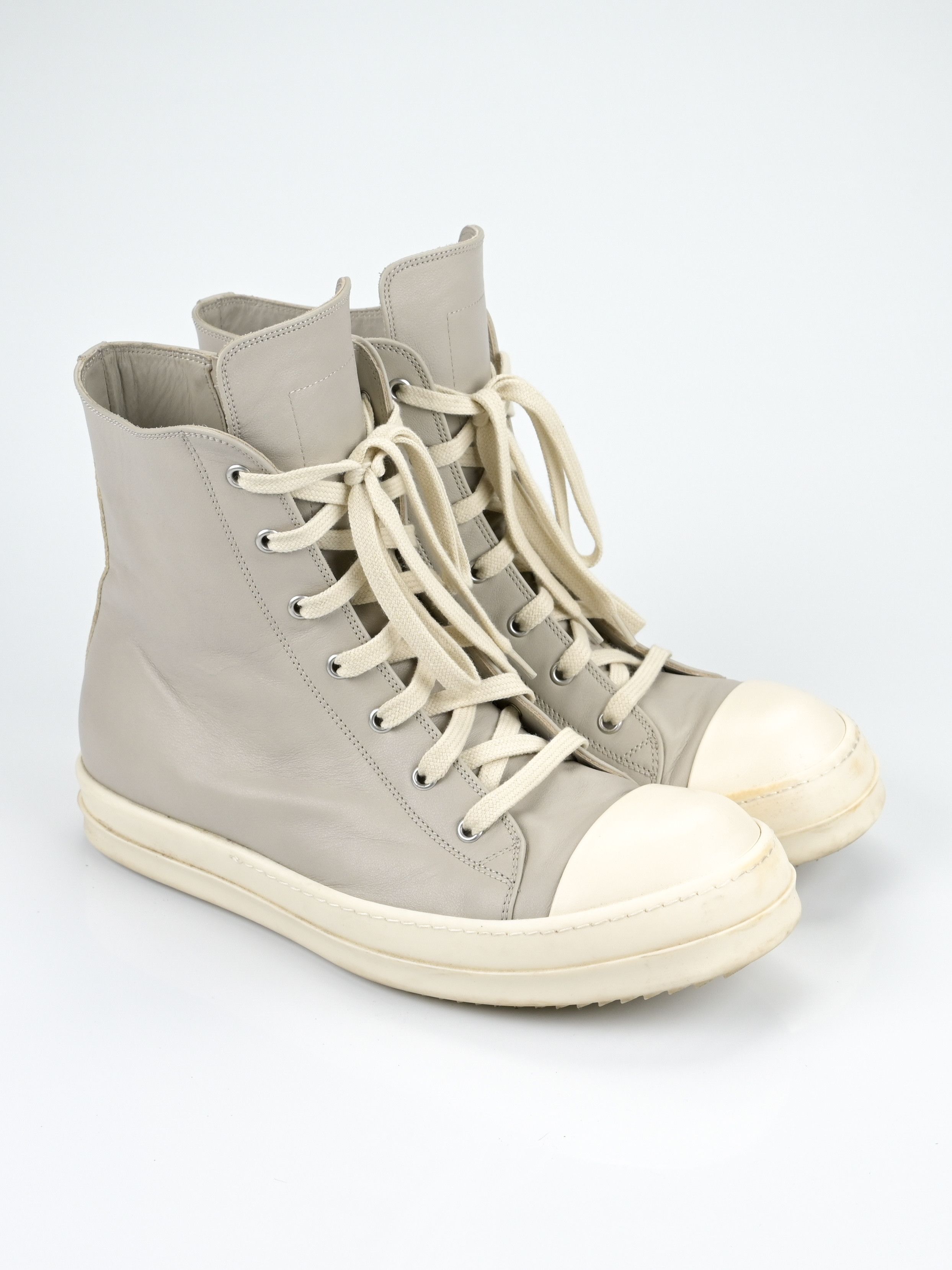 Rick Owens × Rick Owens Drkshdw SS14 Waxed Canvas High-Top