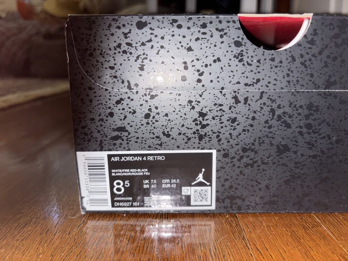 Jordan Brand Air Jordan 4 Retro 'Fire Red' Size US 8.5 / EU 41-42 - 10 Thumbnail
