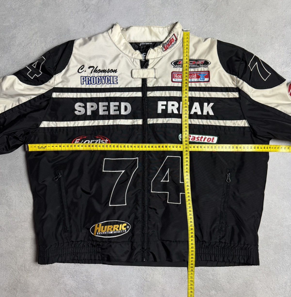 Vintage Fast Lane Speed Freak Vintage Racing Bomber Jacket Size US XXL / EU 58 / 5 - 18 Thumbnail