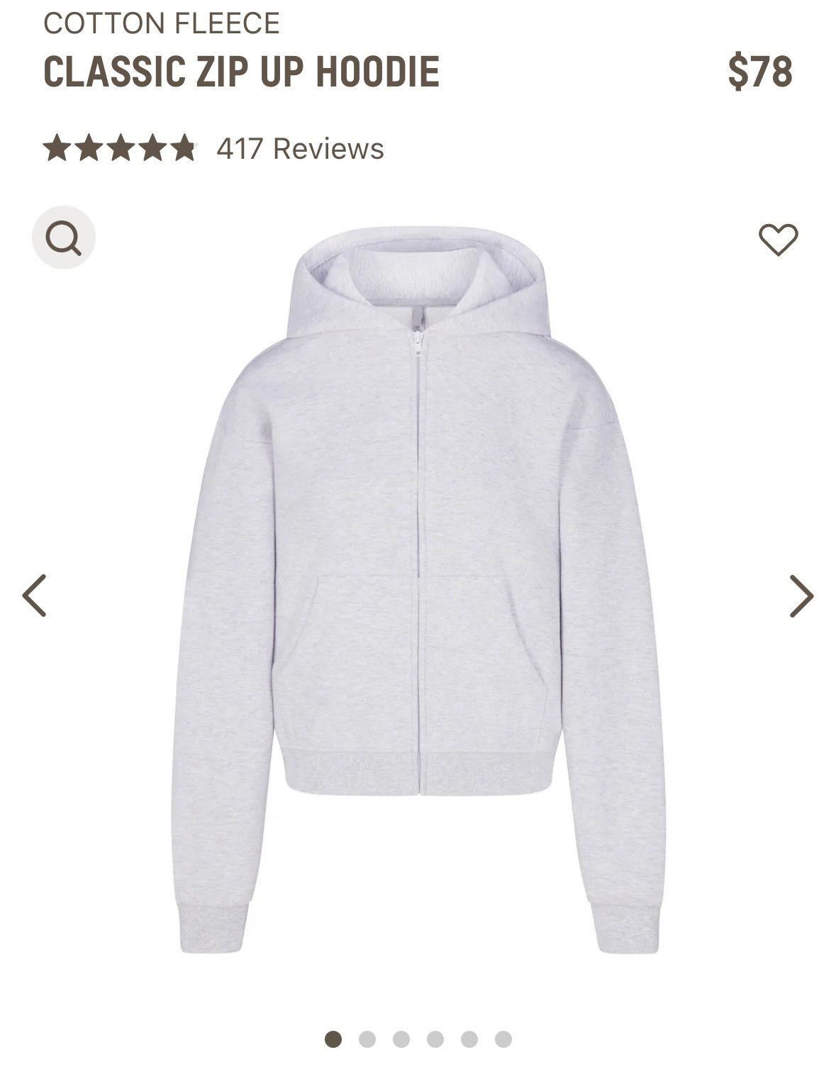 Kim Kardashian Skims Cotton Fleece Zip Up Size L / US 10 / IT 46 - 1 Thumbnail