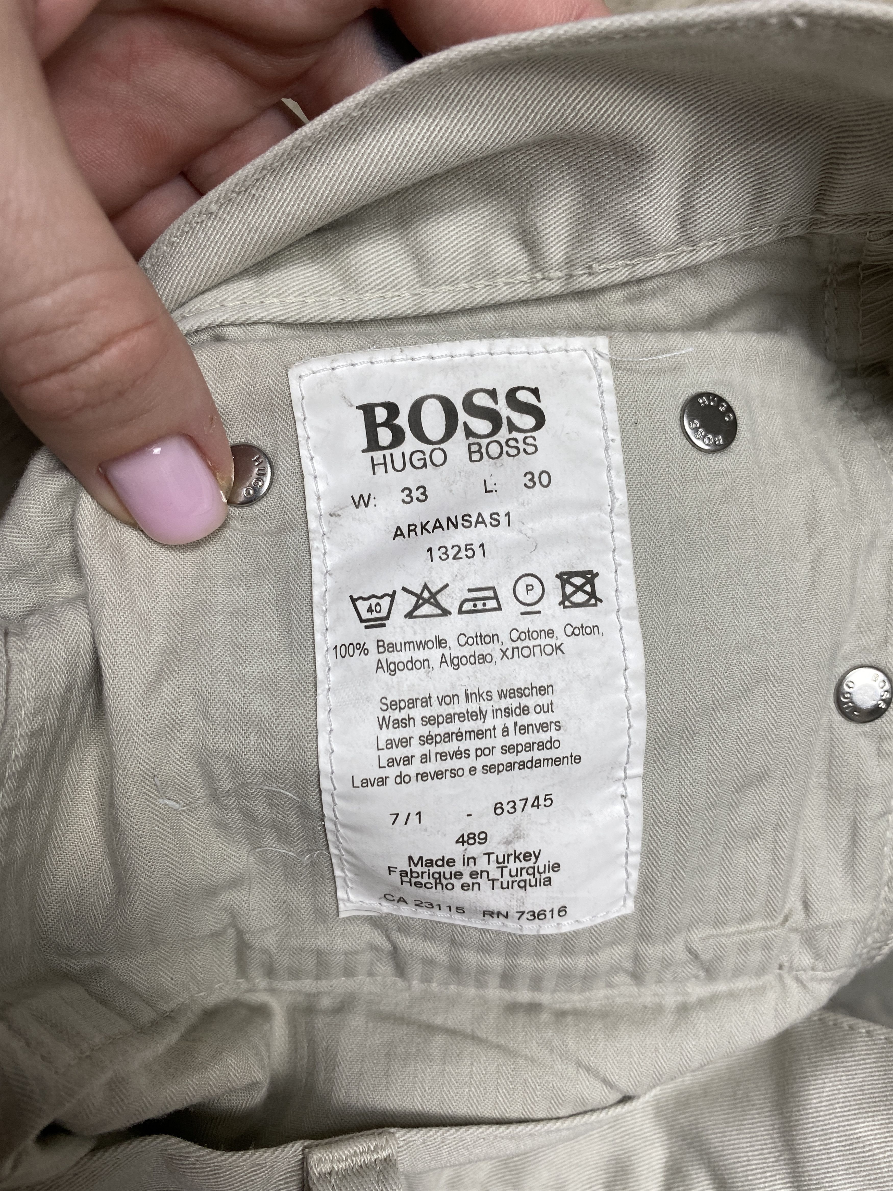 Hugo Boss × Vintage Hugo Boss 90s Vintage Mens Classic Chino Pants Size US 33 - 6 Thumbnail