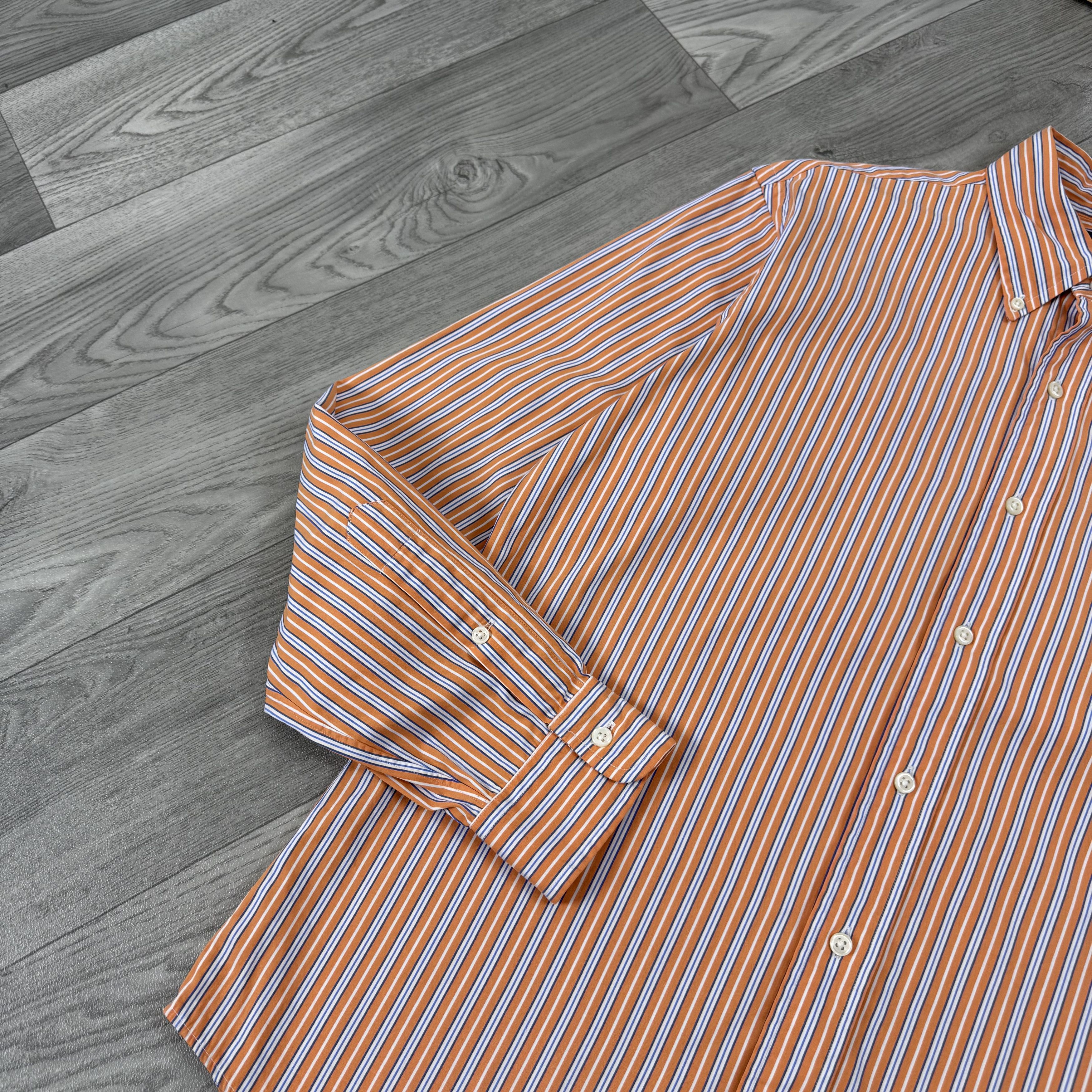 Polo Ralph Lauren Vintage Polo Ralph Lauren 90s Orange Striped Button Up Shirt Size US M / EU 48-50 / 2 - 10 Thumbnail