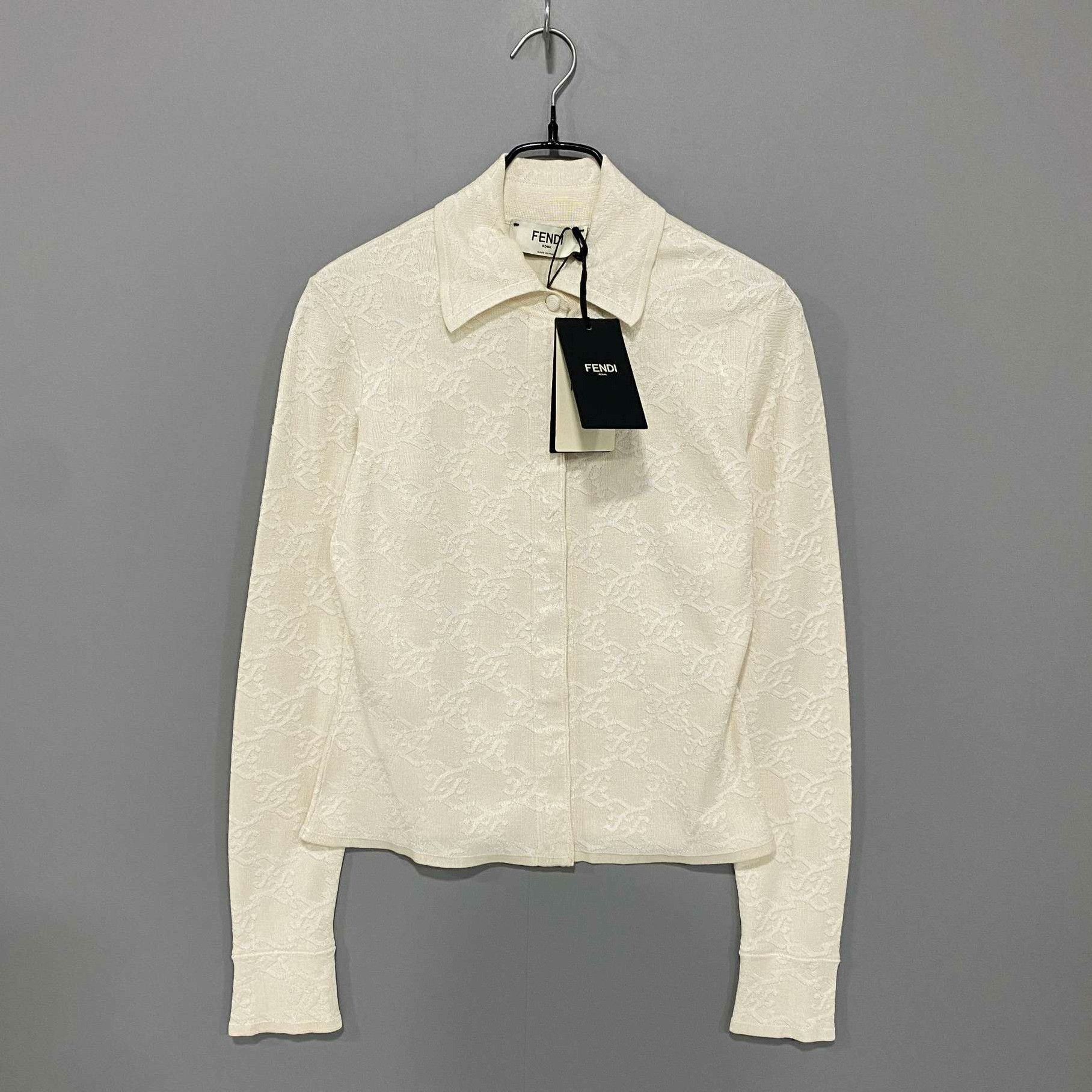 Fendi Fendi Knit Printed White Sweater 36 Women Size S / US 4 / IT 40 - 1 Thumbnail