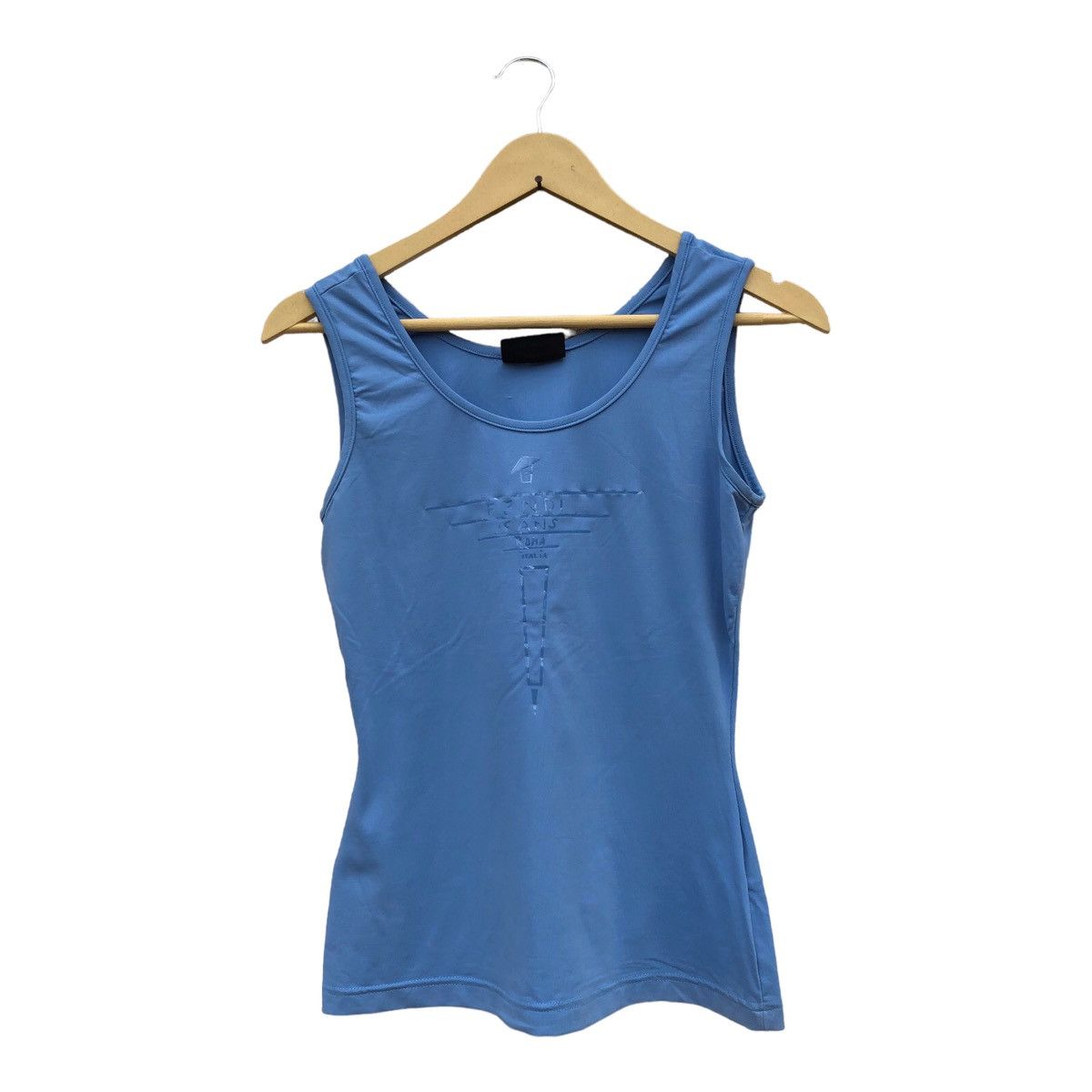 image of Fendi Jeans Roma Singlet in Blue, Women's (Size Small)