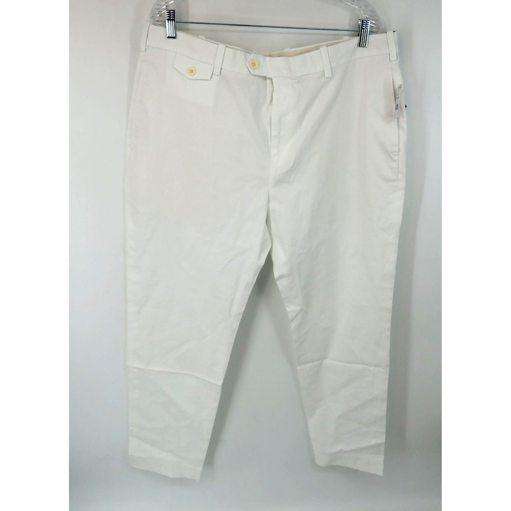 Brooks Brothers Brooks Brothers Milano Fit Mens White Chino Pants 40x32 Casu Size US 40 / EU 56 - 1 Thumbnail