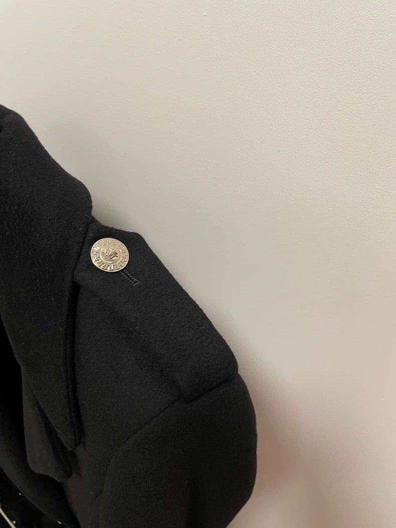 Versace Versace Black wool coat Size M / US 6-8 / IT 42-44 - 4 Thumbnail