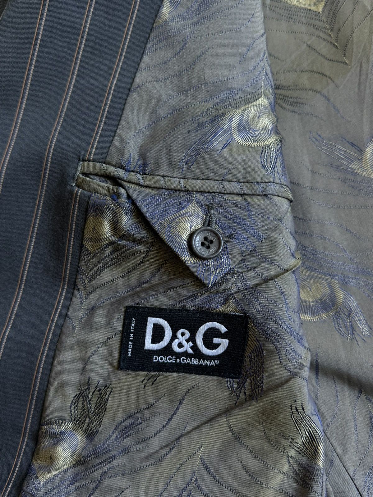 Dolce & Gabbana ❗️RARE❗️Vintage Dolce & Gabbana Denim Colar Distressed Blazer Size 50R - 14 Thumbnail