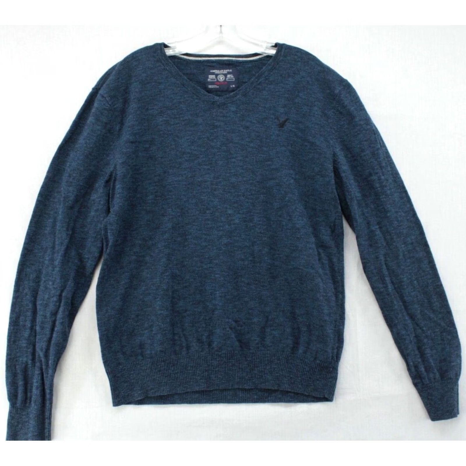 American Eagle Outfitters VINTAGE American Eagle Outfitters Sweater Mens Large Blue V-Neck Athletic Fit Pullover Modern Size US L / EU 52-54 / 3 - 2 Thumbnail