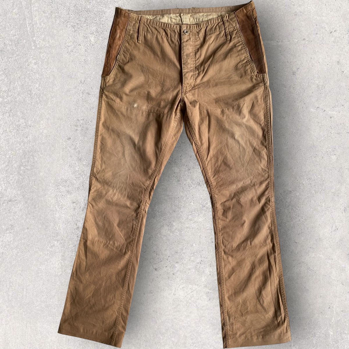 Isamu Katayama Backlash Lizard Patch Bootcut Pants Size US 34 / EU 50 - 7 Thumbnail
