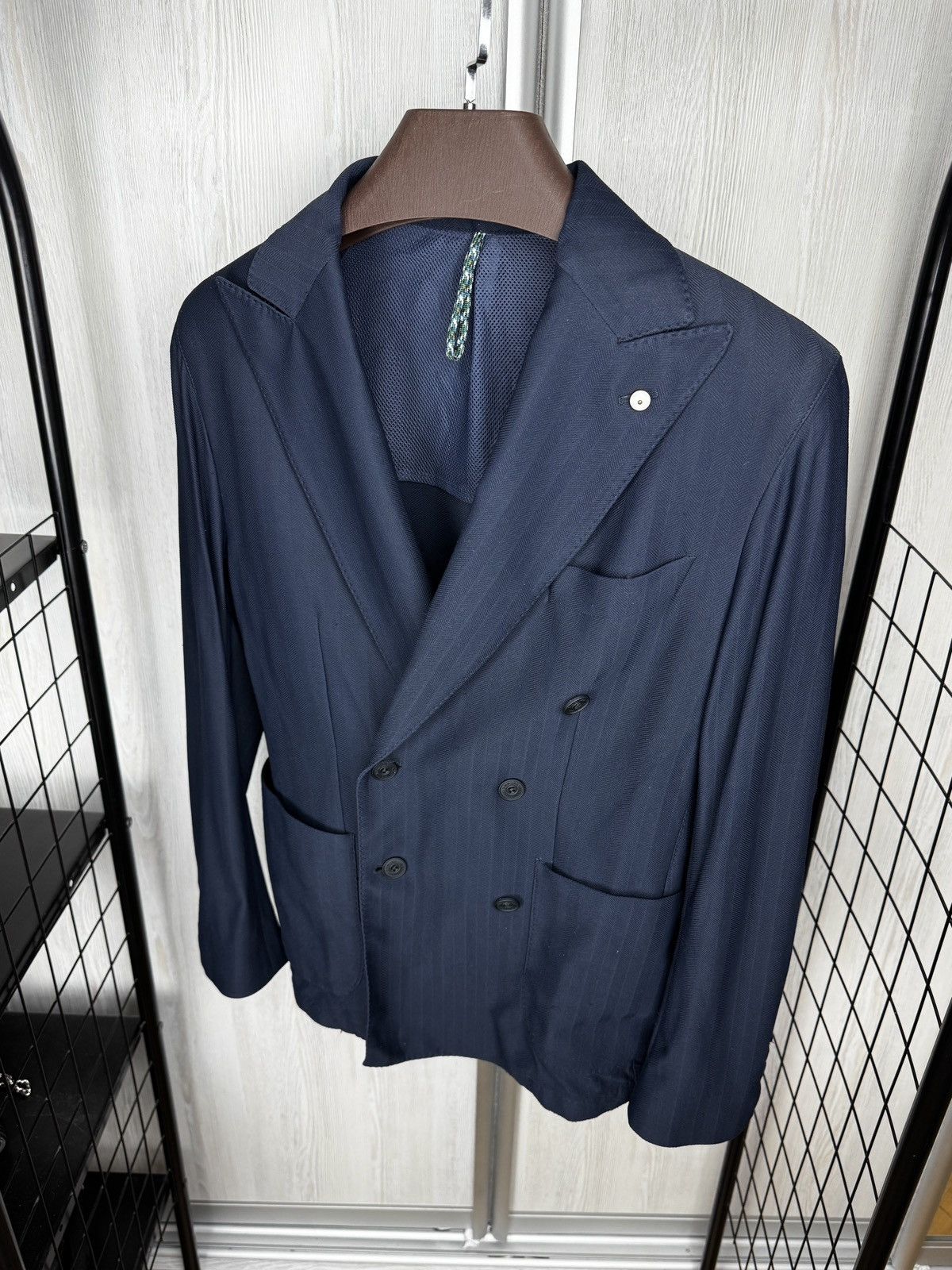 L.B.M. 1911 L.B.M 1911 Navy Travel Sport-Uniform double breasted blazer Size 40R - 7 Thumbnail
