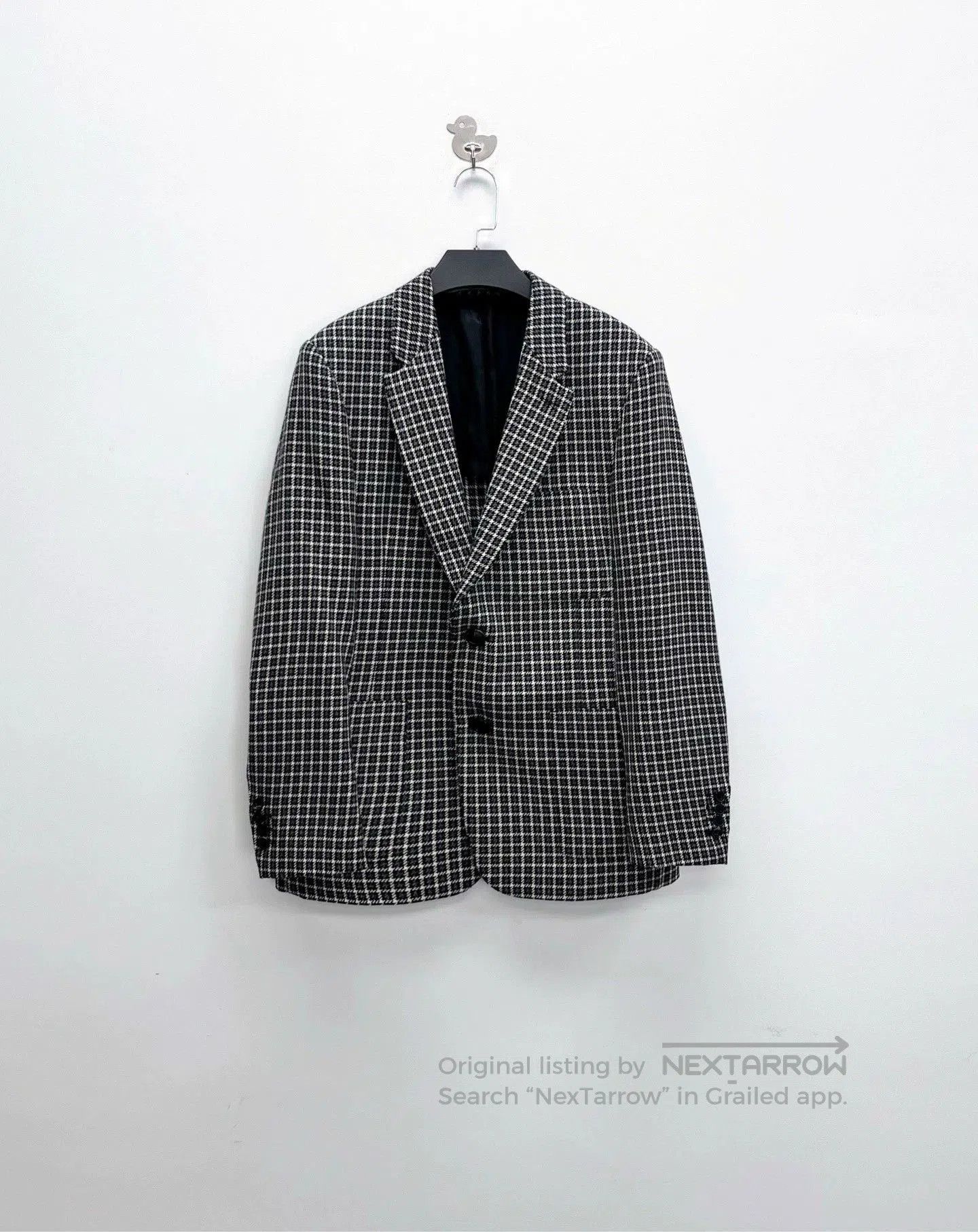 AMI Ami Houndstooth Tweed Single-Breasted Blazer. Size US XL / EU 56 / 4 - 1 Thumbnail