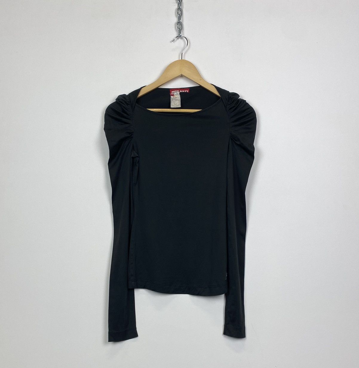 Japanese Brand Vintage Y2K Miss Sixty Ladies Long Sleeve Blouse Top Grey Size XS / US 0-2 / IT 36-38 - 1 Thumbnail