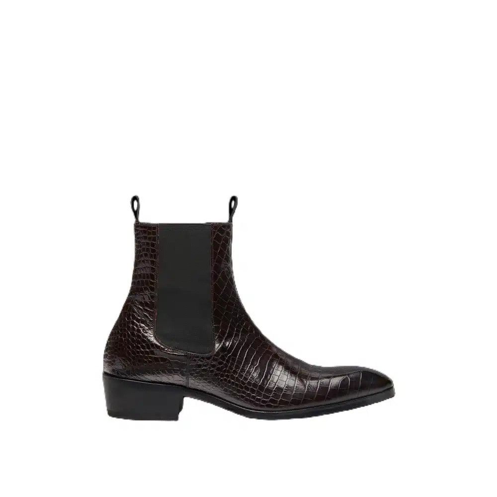 Tom Ford o1loc1c0425 J1490 Printed Croco Bailey Chelsea Boots Size US 12.5 / EU 45-46 - 1 Preview