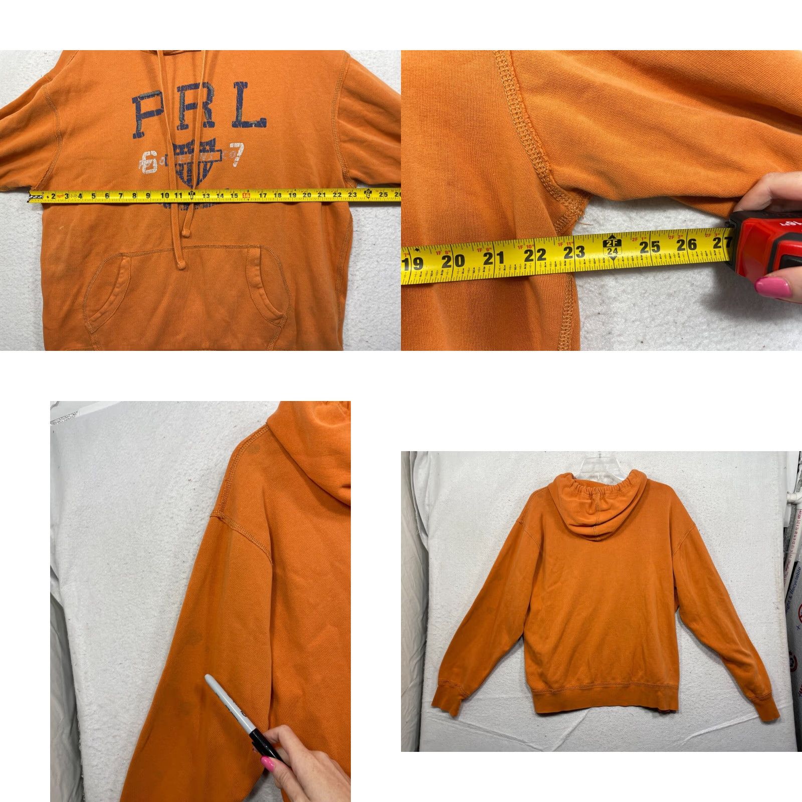 Polo Ralph Lauren Polo Ralph Lauren Hoodie Polo Jeans Co Orange Long Sleeve Vintage Mens Medium Size US M / EU 48-50 / 2 - 8 Thumbnail