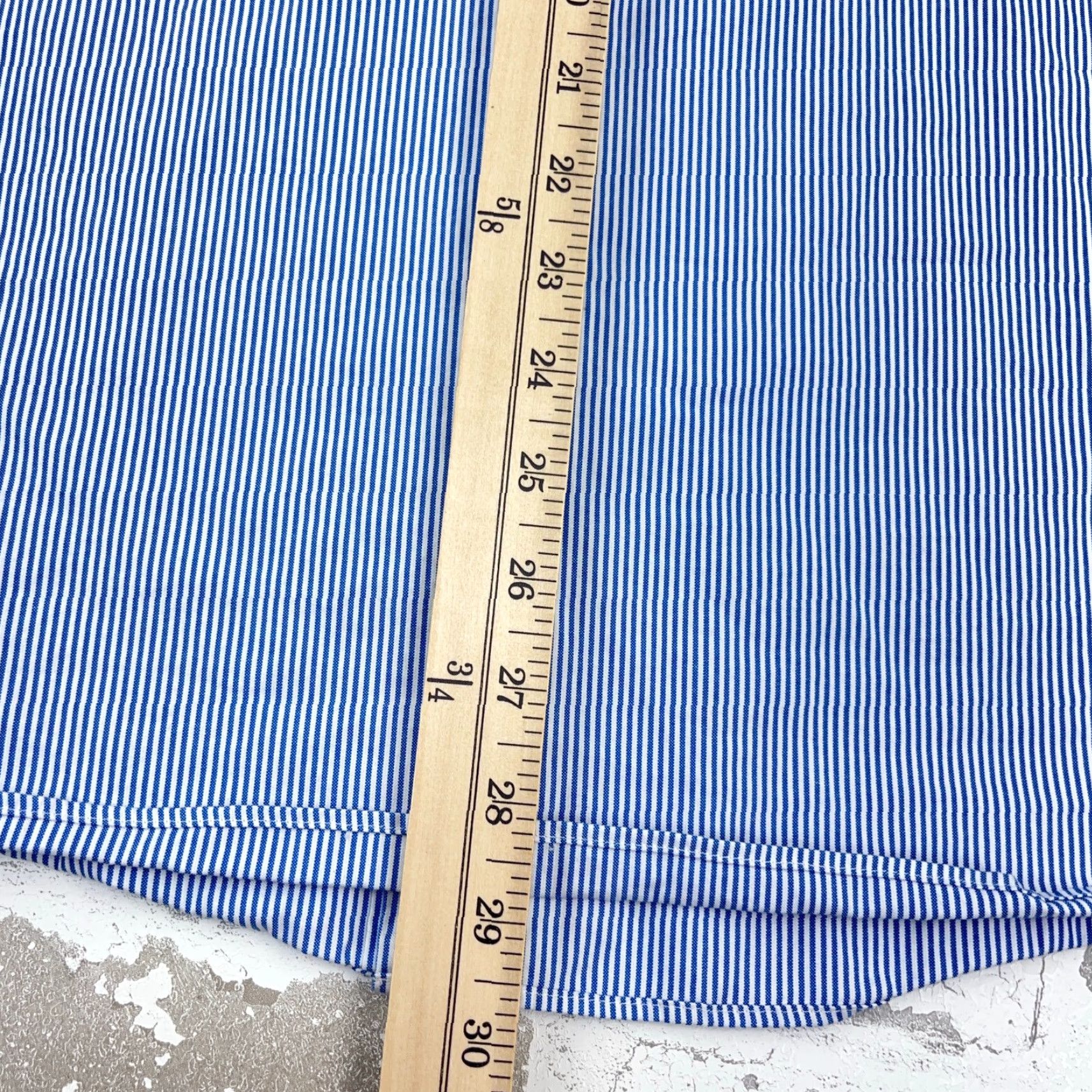 Charles Tyrwhitt Charles Tyrwhitt Shirt Men 16.5 33 Slim Button-Up Striped Poplin Blue Cotton Knit? (Correction) Size 46R - 6 Thumbnail