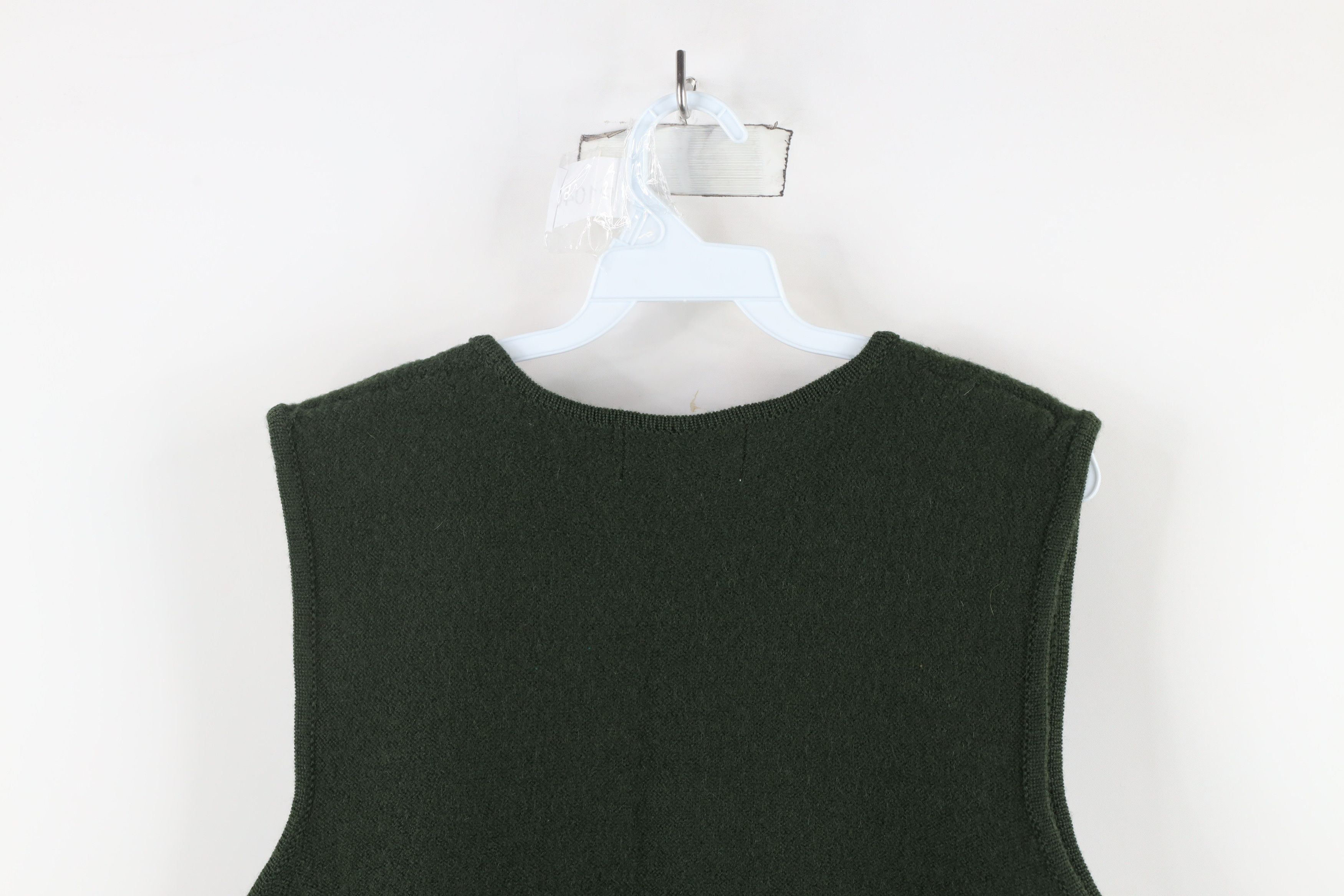 Vintage Vintage 90s Streetwear Hand Embroidered Flower Sweater Vest Size L / US 10 / IT 46 - 10 Thumbnail