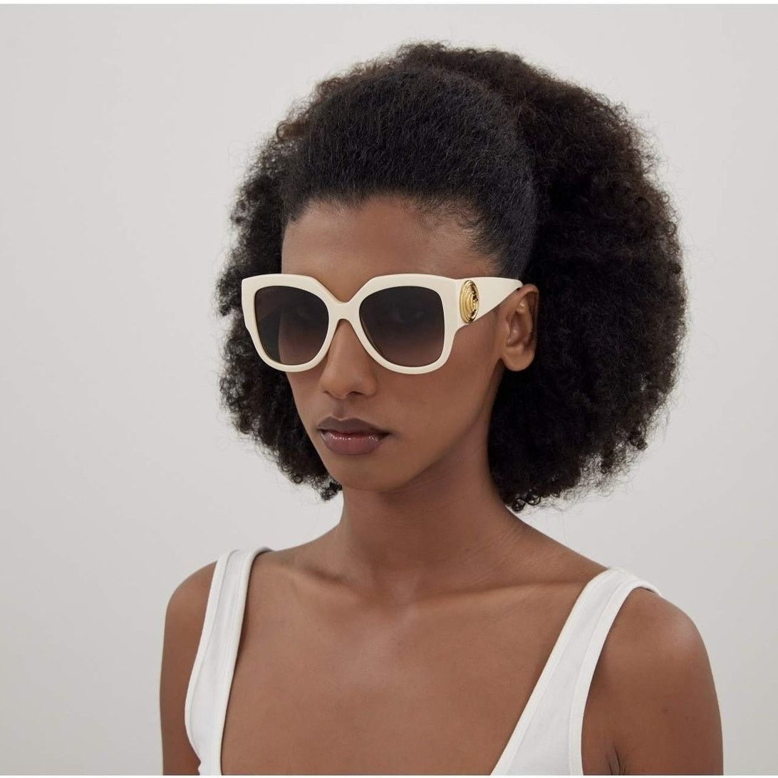 Gucci NEW Gucci Sunglasses GG1407S 004 Ivory Brown Gradient Women Size ONE SIZE - 5 Thumbnail