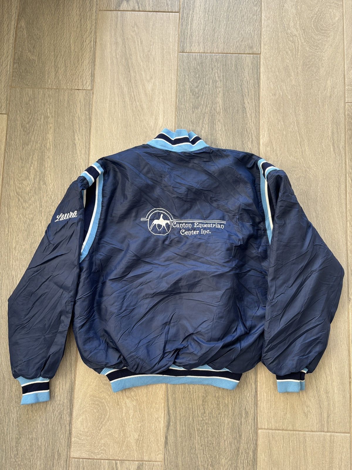Delong Retro Bomber Jacket Size L / US 10 / IT 46 - 3 Thumbnail