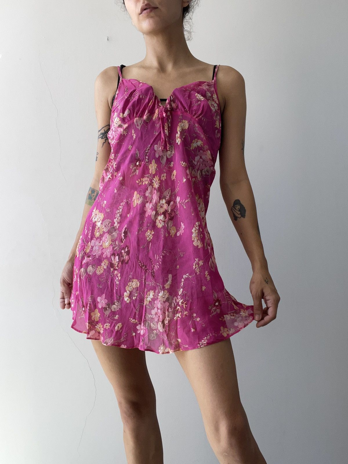 Vintage y2k silk dress Size L / US 10 / IT 46 - 1 Thumbnail