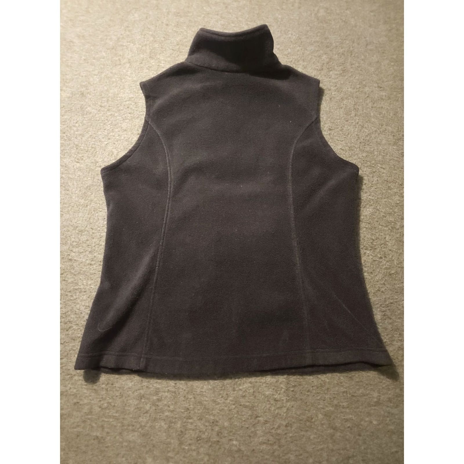 Vintage Columbia Vest Men's Large Black Full Zip Stand-Up Collar Pockets Fleece Outer Shell Polyester Regular Fit Size US L / EU 52-54 / 3 - 7 Thumbnail