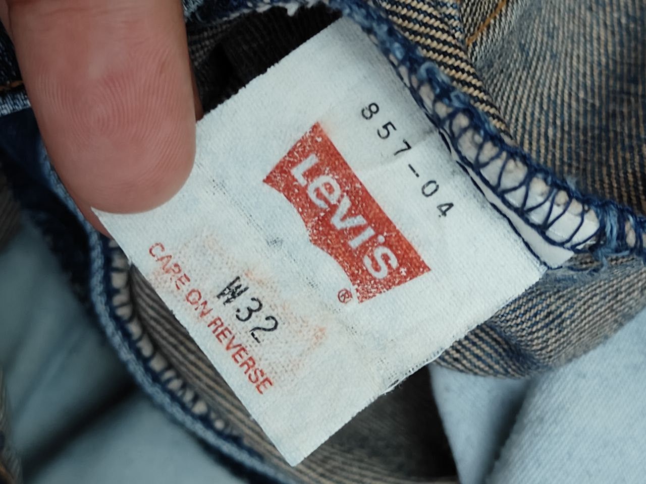 Levi's 90s Vintage Levi's 857 Orange Tab Denim Size US 27 - 7 Thumbnail