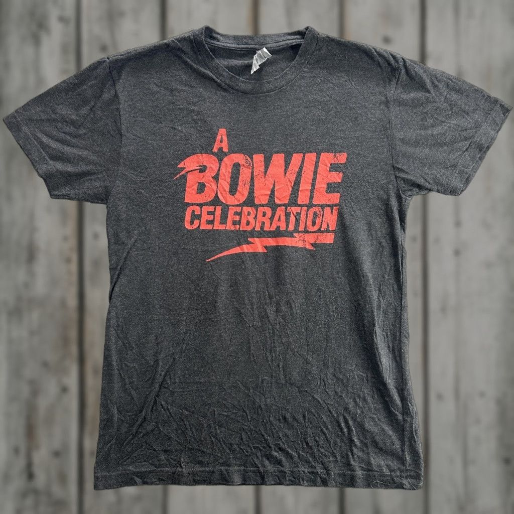 Next Level A Bowie Celebration Shirt Mens Medium Black Next Level Band Concert Tee Music Shirt Size US M / EU 48-50 / 2 - 1 Thumbnail