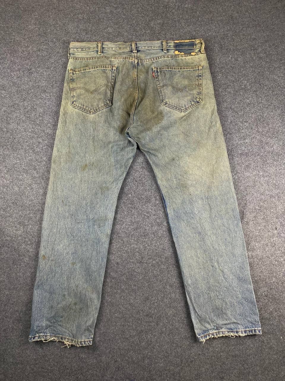Levi's levis 505 regular fit stained denim Size US 43 - 1 Thumbnail