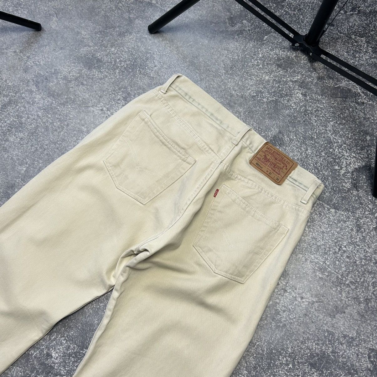 Levi's Vintage Clothing Vintage Levis 501xx Made In USA baggy Beige denim jeans Size US 34 / EU 50 - 2 Thumbnail