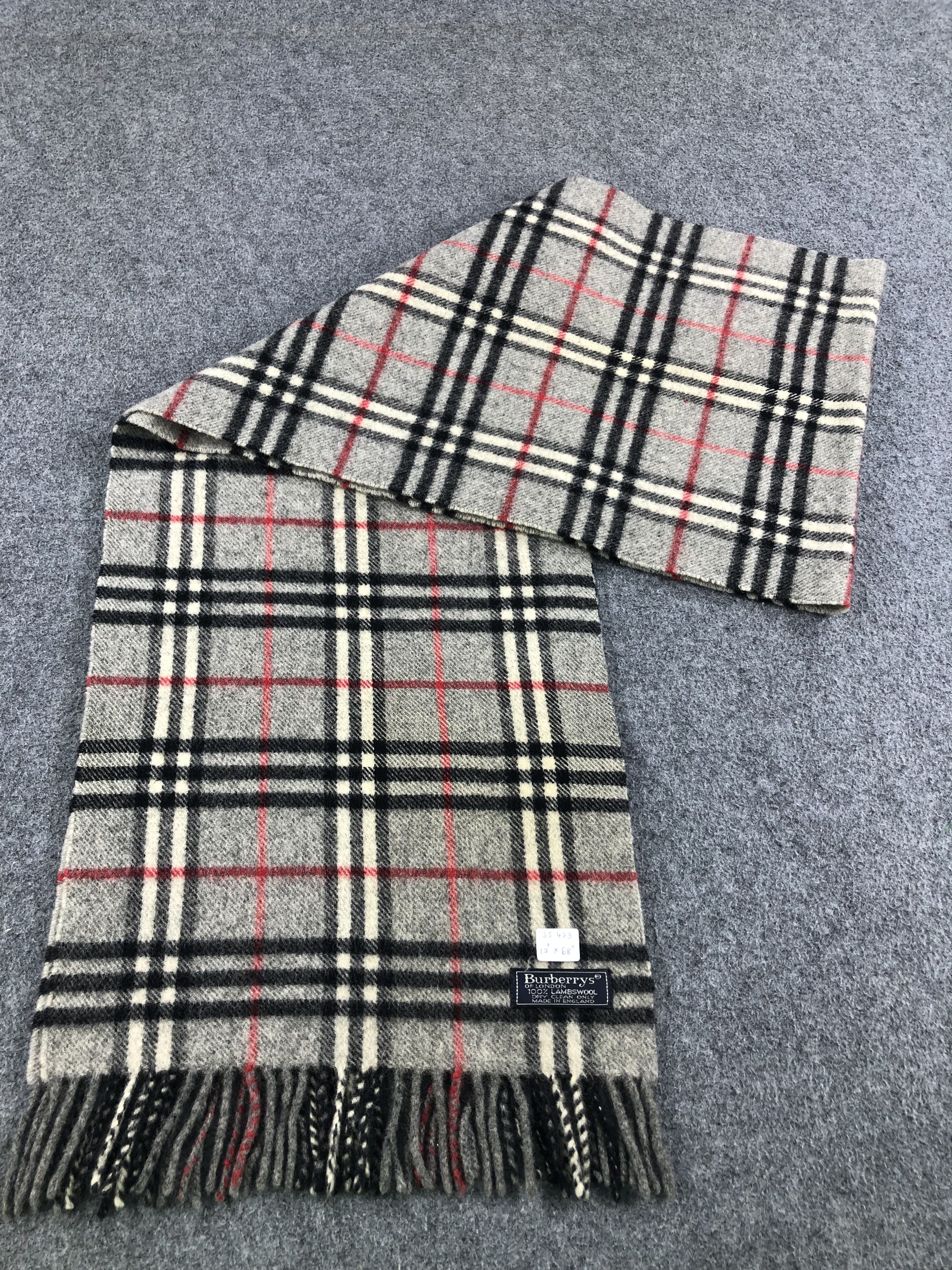 Burberry Burberrys Lambswool Scarf / Muffler / Neckwear Size ONE SIZE - 5 Thumbnail