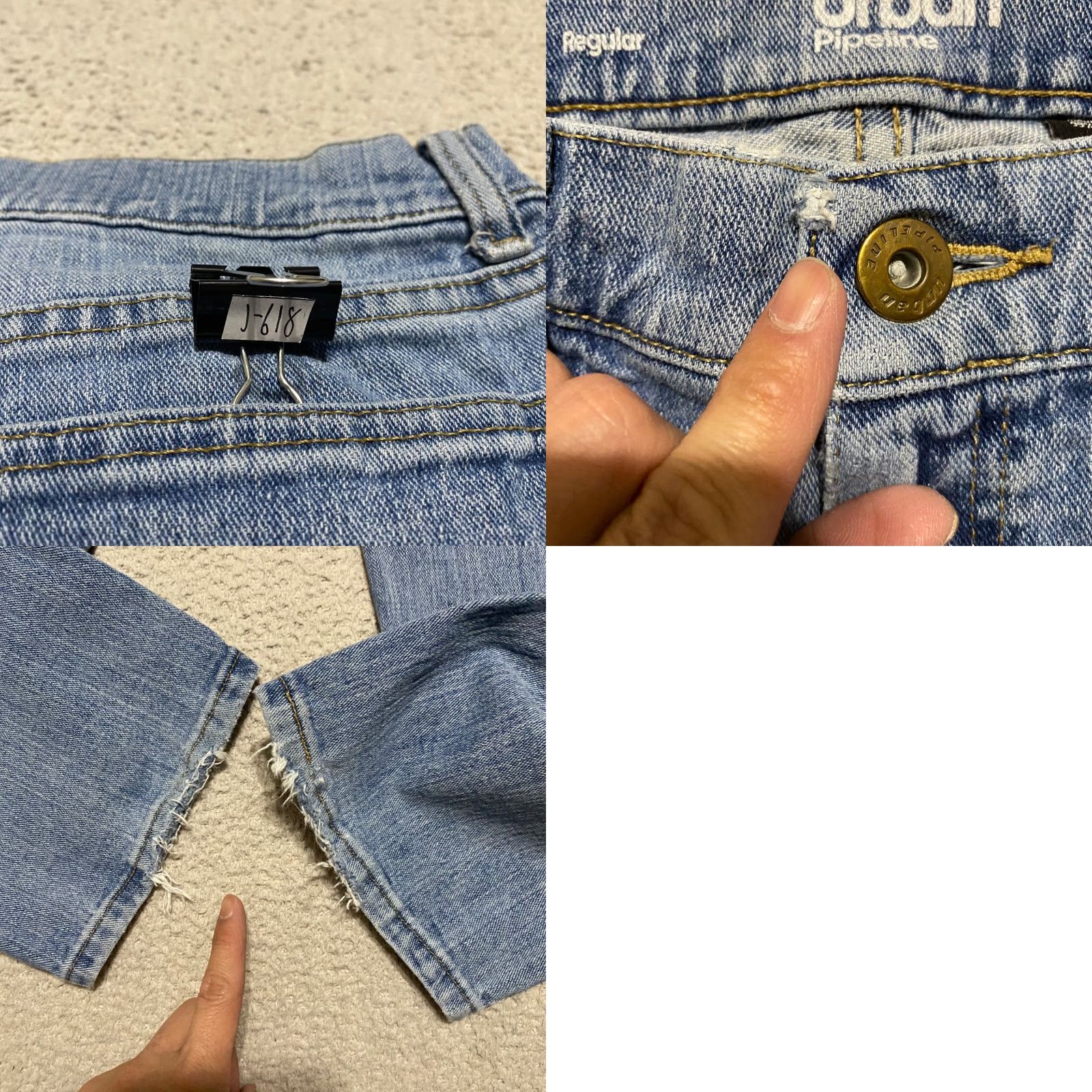 Vintage Urban Pipeline Jeans Men 33x32 Blue Denim Medium Wash Straight Mid Rise Jeans Regular Men 5-Pocket Design Denim Blue Mid (10-12 in) Urban Pipeline Size US 33 - 9 Thumbnail