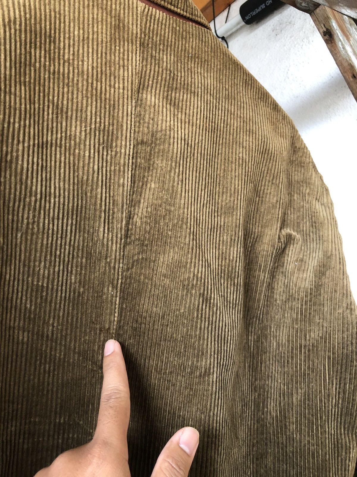 Faconnable Vtg 90s Faconnable Corduroy Leather Elbow Jacket Blazer Size US L / EU 52-54 / 3 - 12 Thumbnail