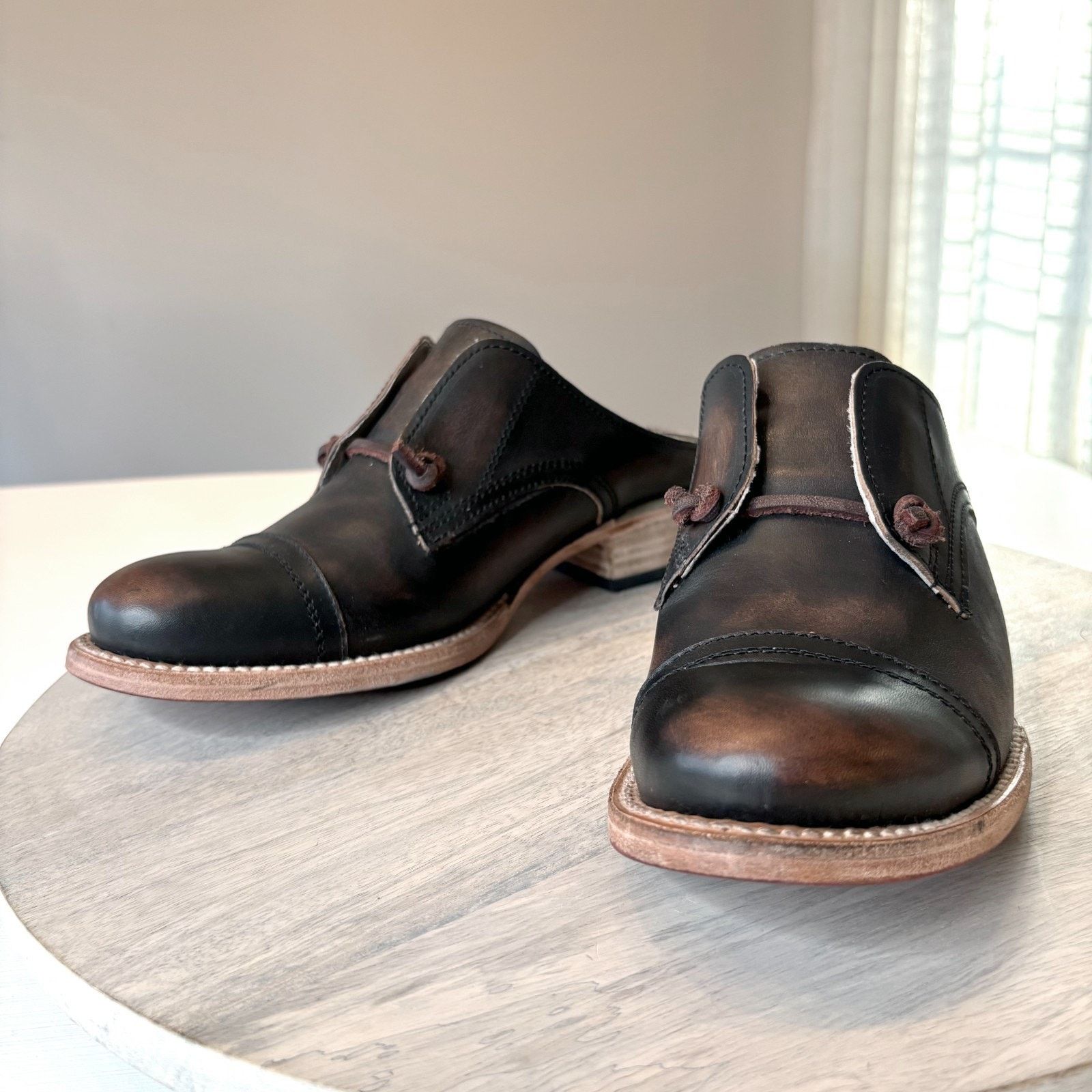 FREEBIRD Freebird Malena Women's Sz 9 Black Leather Oxford Cap Toe Size US 9 / IT 39 - 4 Thumbnail
