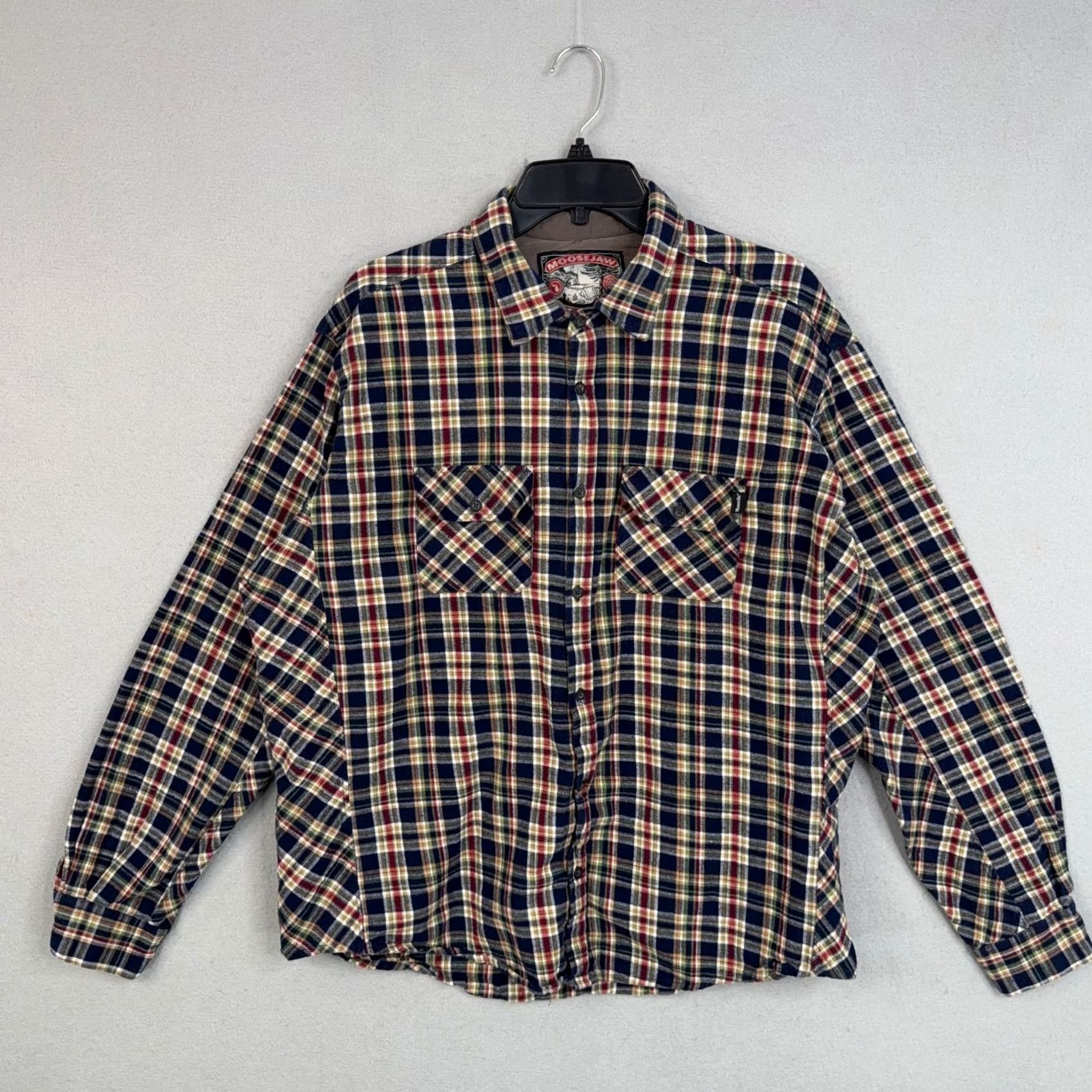 Vintage Moosejaw Shirt Mens XL Blue Plaid Flannel Button-Up Casual Workwear Outdoors Size US XL / EU 56 / 4 - 2 Thumbnail
