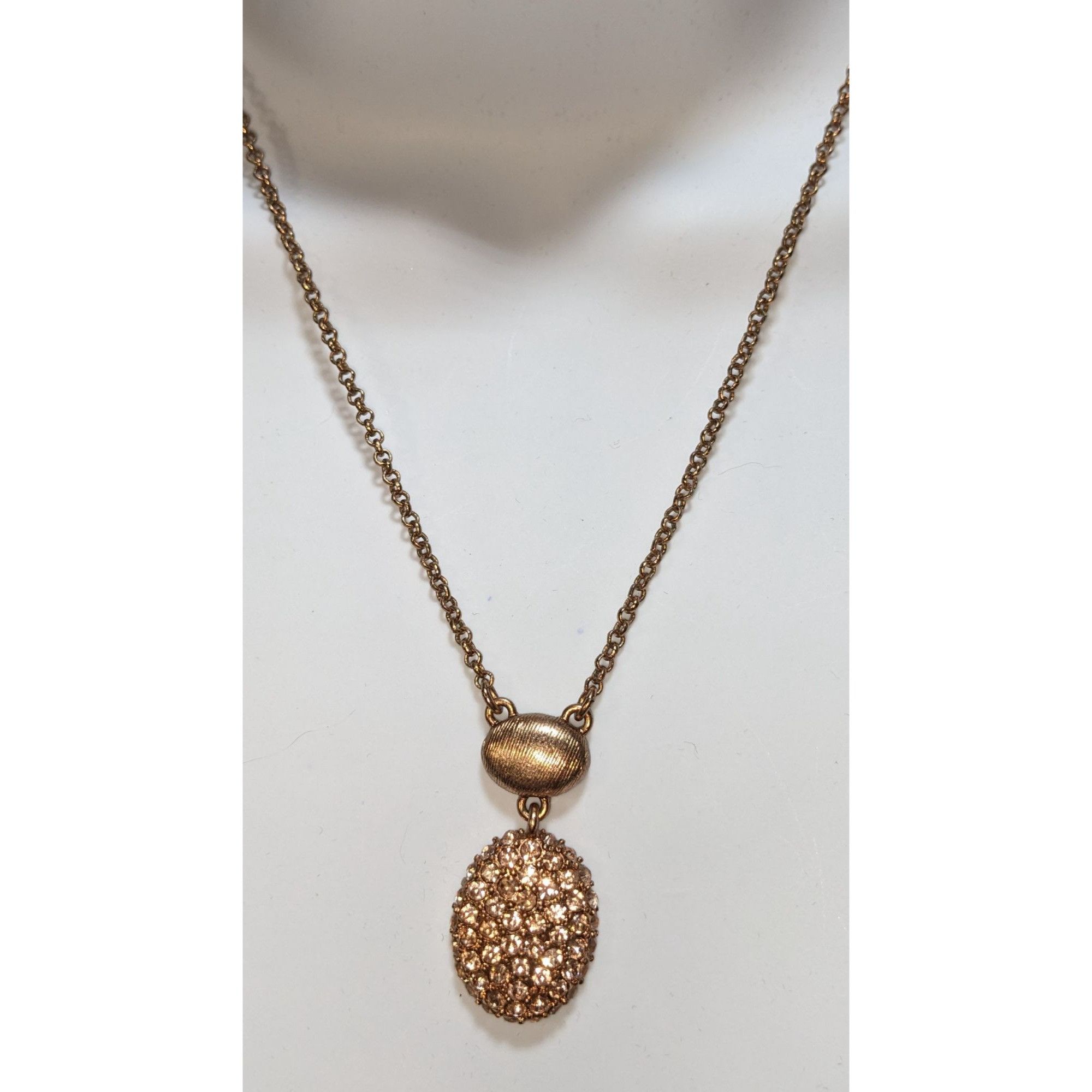 Monet Elegant Monet Rose Gold-Tone Crystal Pendant Necklace With T Size ONE SIZE - 4 Thumbnail