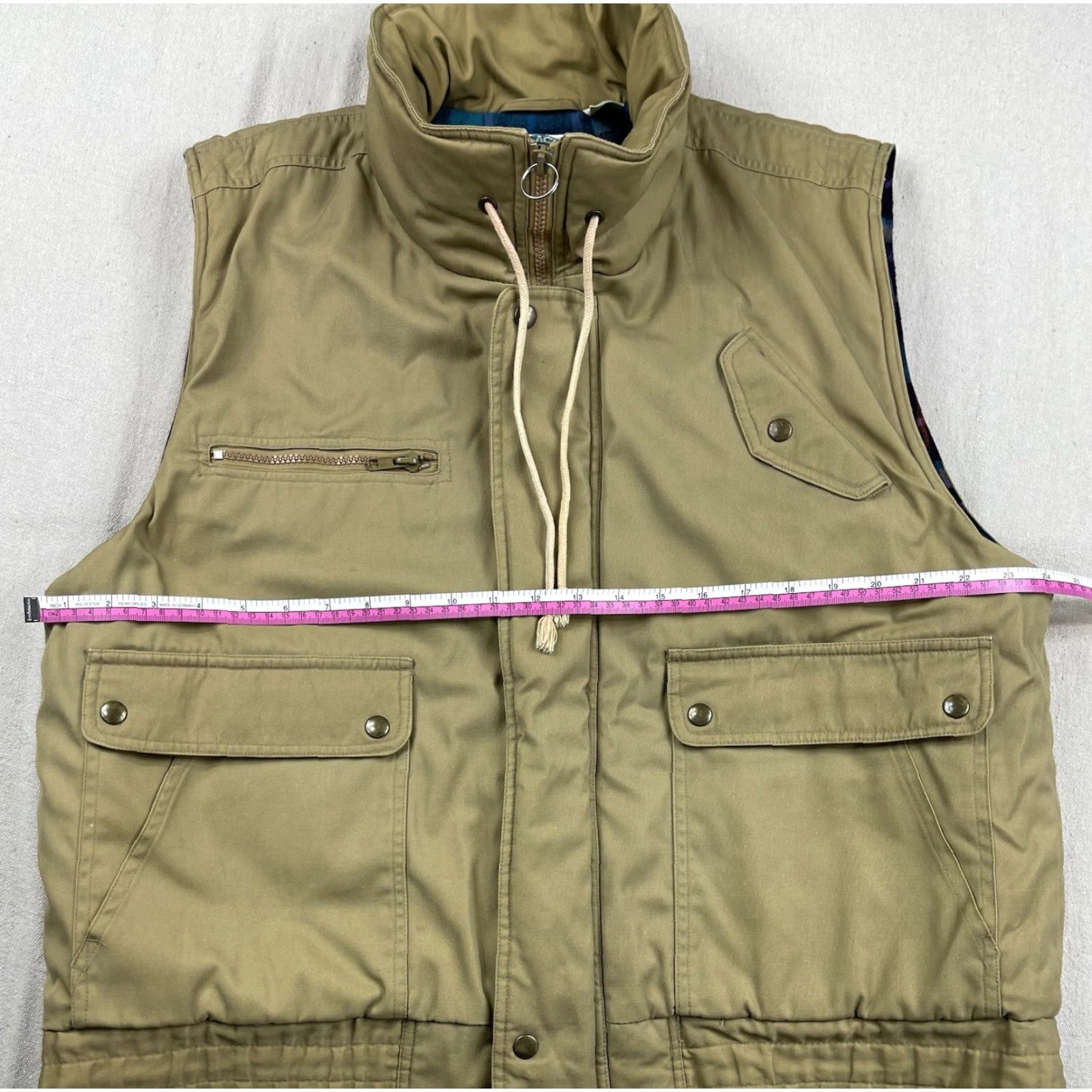 Etro Vtg Appalachian Trail Vest Fishing Flannel Lined Hunting Hiking Retro Cargo Sz L - Men - Vest - Blue - All Seasons - Quilted - Cotton - Canvas Size US L / EU 52-54 / 3 - 5 Thumbnail
