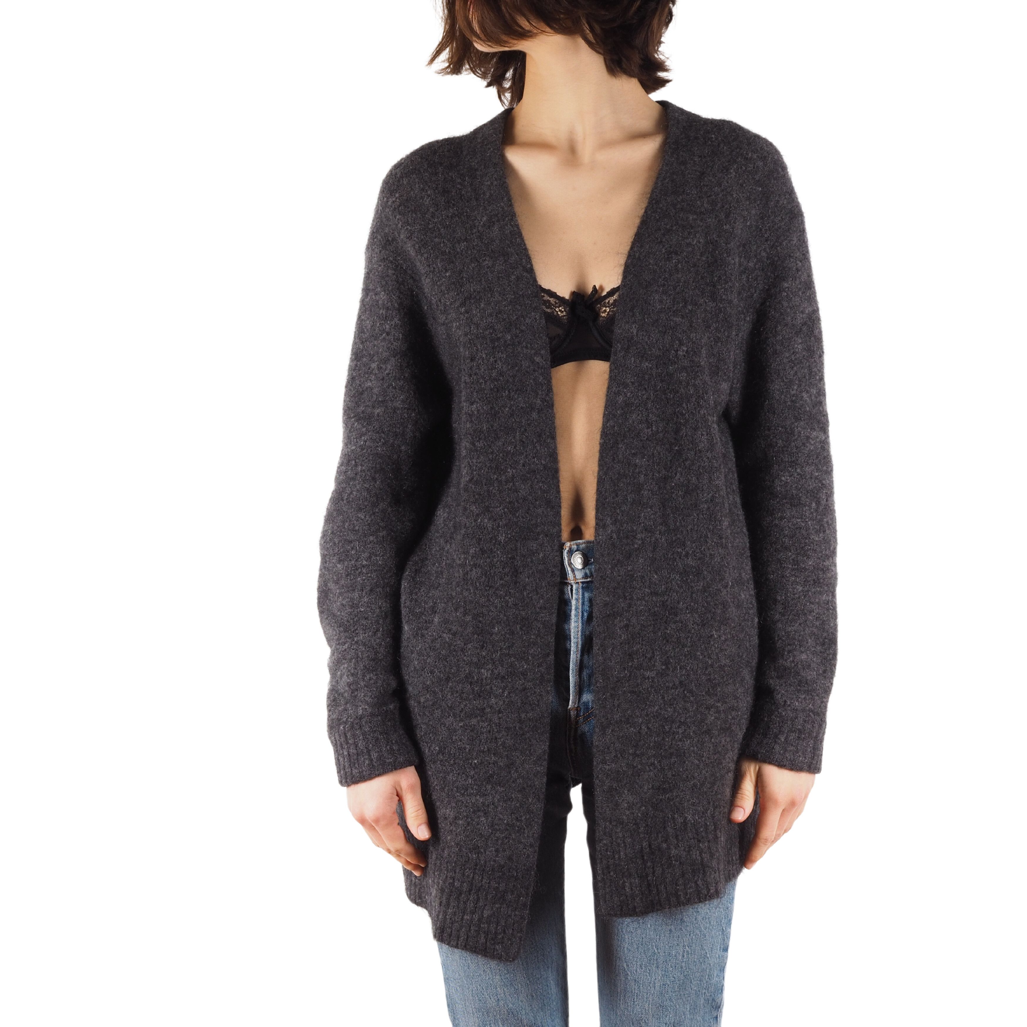 Acne Studios Women's Raya Gray Mohair Open Cardigan