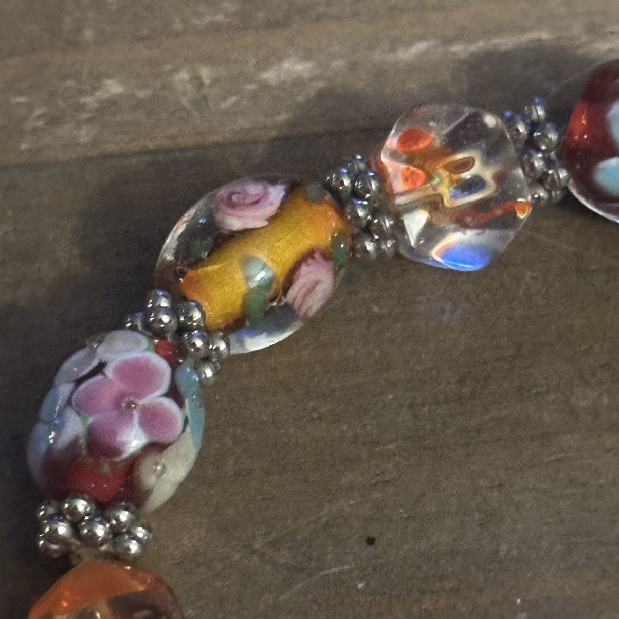 Other Art glass Murano bead stretch bracelet Size ONE SIZE - 4 Thumbnail
