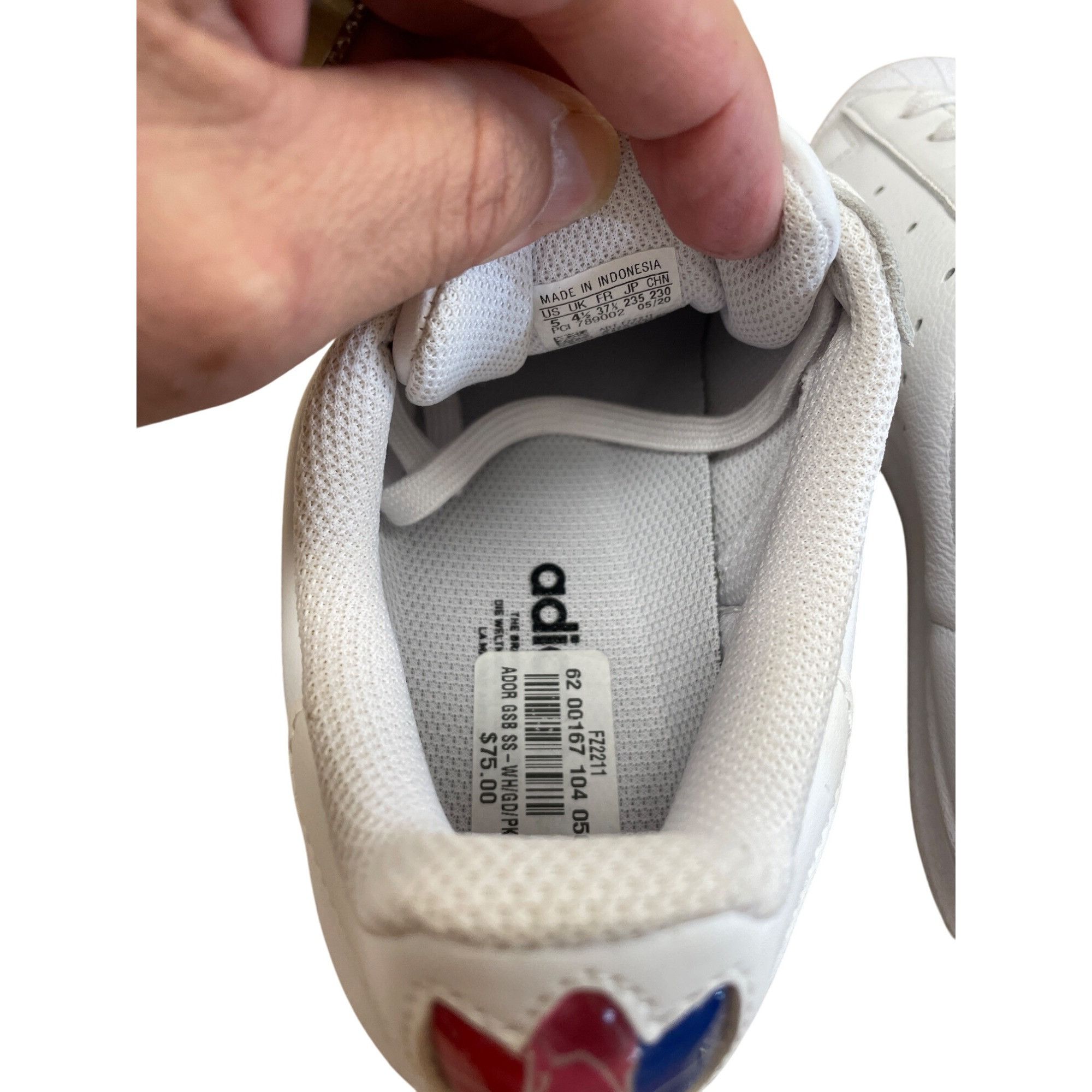 Adidas Adidas Superstar Pure J womans white leather sneakers size 5 Size US 5 / IT 35 - 14 Thumbnail