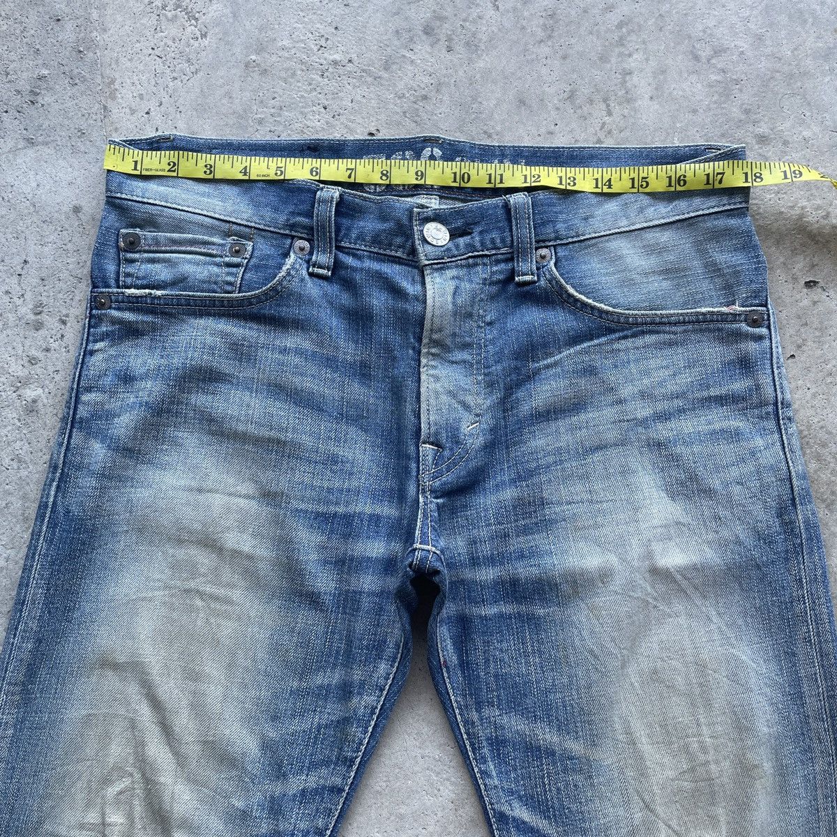 Japanese Brand W36 Vintage Edwin Rusty Denim Distressed Faded Jeans Pants Size US 36 / EU 52 - 5 Thumbnail